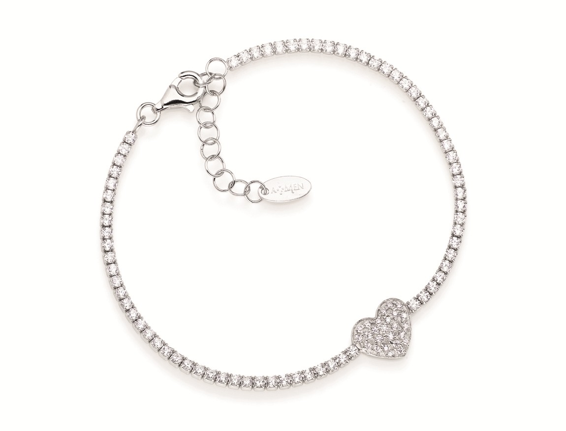 Bracciale in argento 925 con zirconi - AMEN