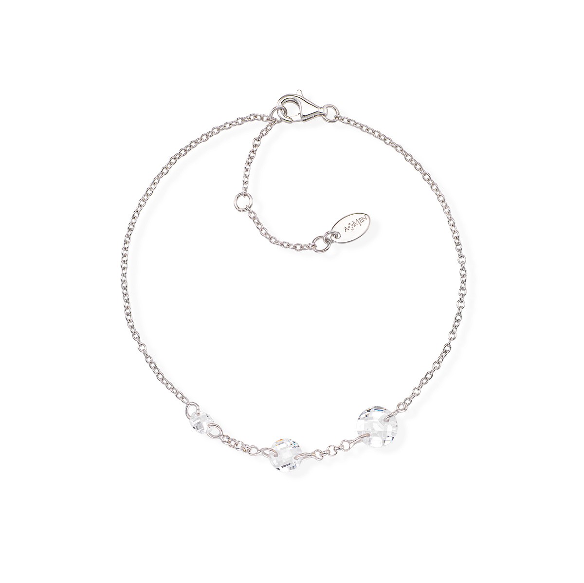 Bracciale in argento 925 con zirconi - AMEN