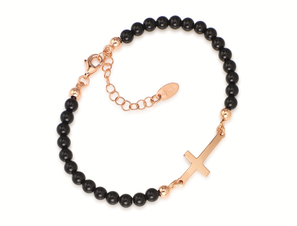 Bracciale in argento 925 con onice - AMEN