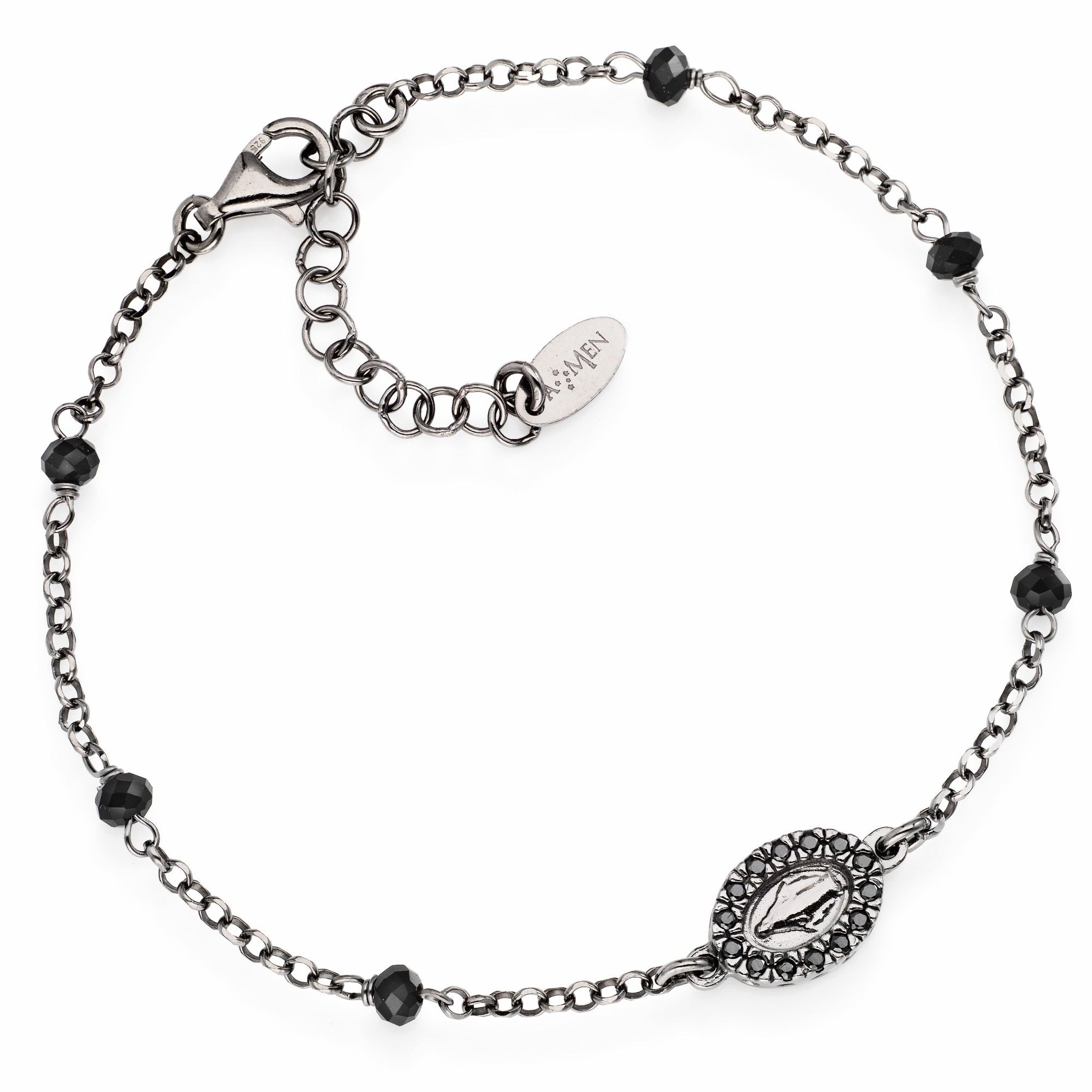 Bracciale in argento 925 con cristalli e zirconi - AMEN