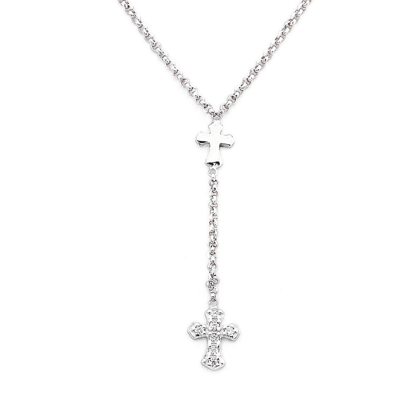 Collana in argento 925 con zirconi - AMEN