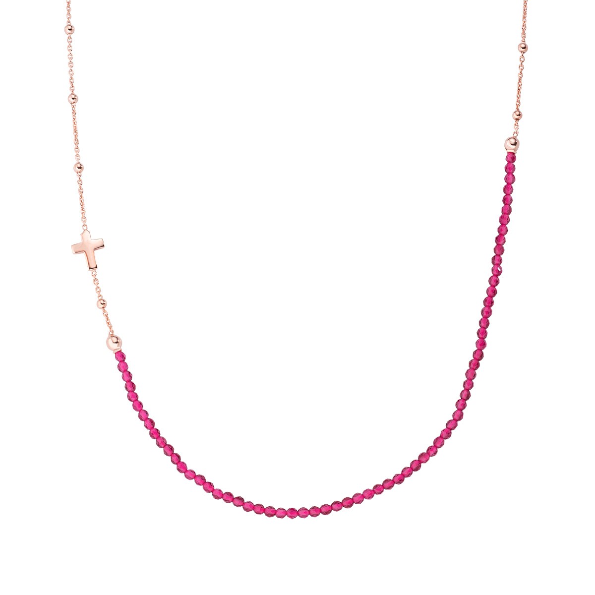 Collana in argento 925 con cristalli - AMEN