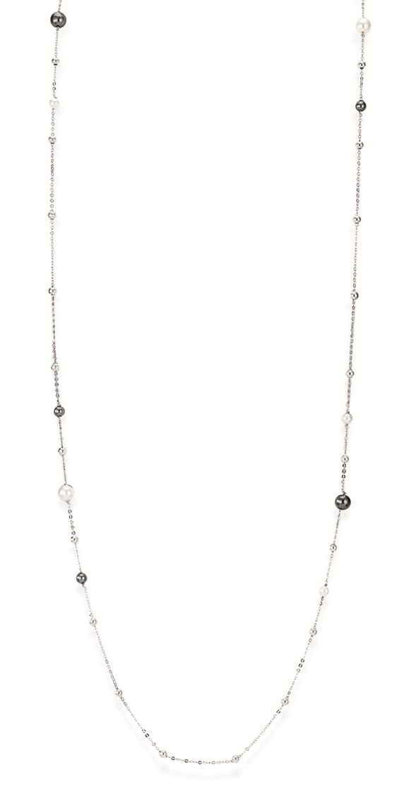 Collana in argento 925 con e perle di cristallo - AMEN