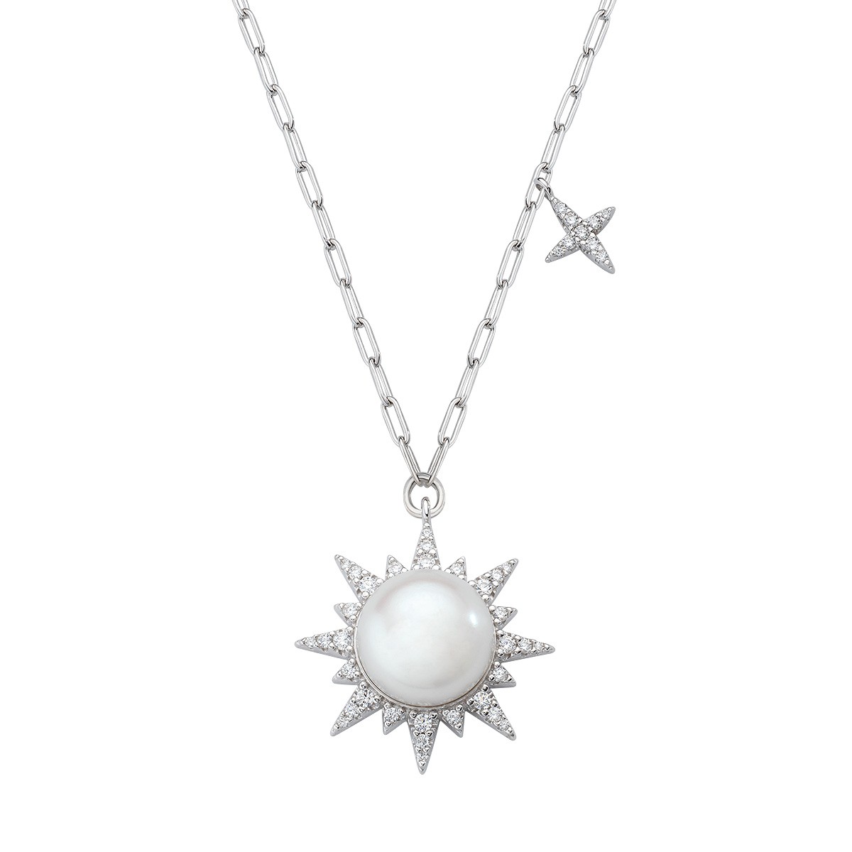 Collana in argento 925 con zirconi - AMEN