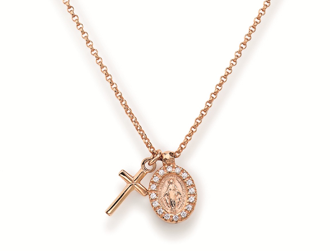Collana in argento 925 con zirconi - AMEN
