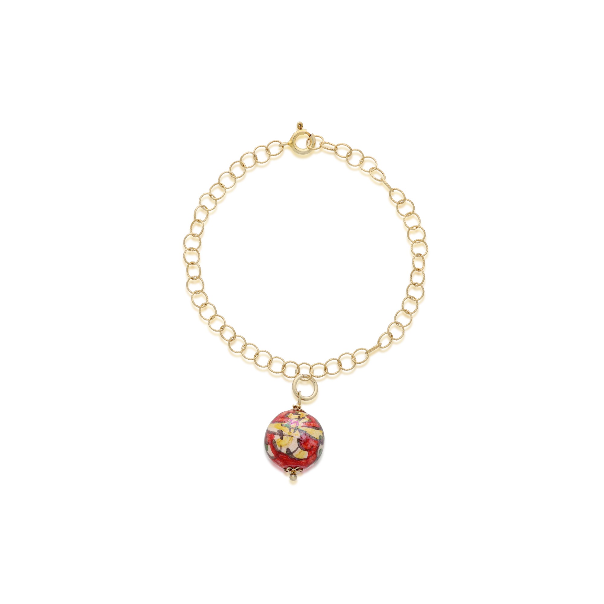 Bracciale Perla in argento e ceramica - LE PERLE DI CALTAGIRONE