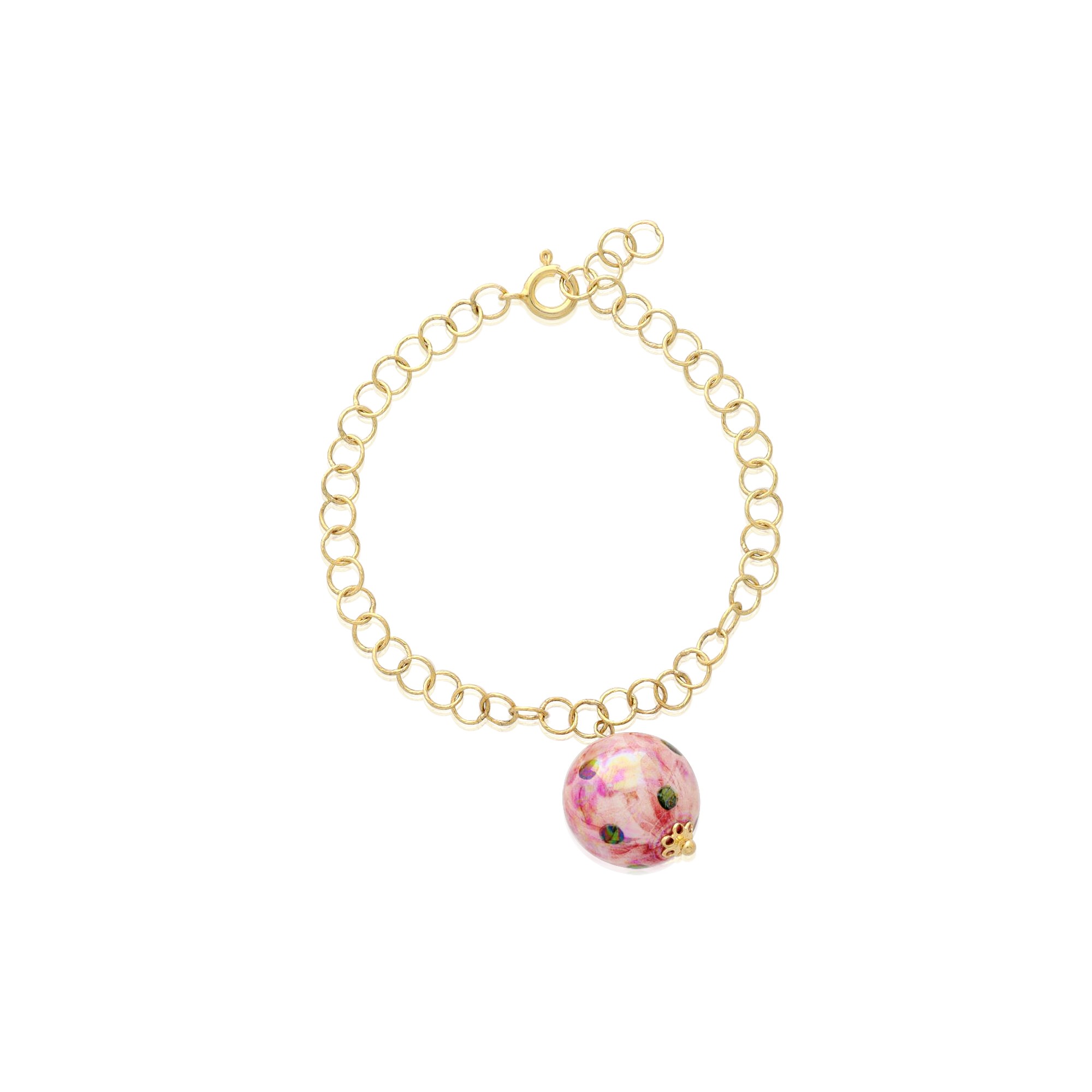 Pulsera Perla en plata y cer&aacute;mica - LE PERLE DI CALTAGIRONE