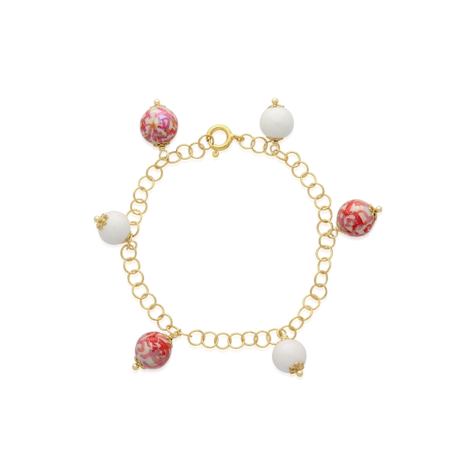 Bracciale Aura in argento e ceramica - LE PERLE DI CALTAGIRONE
