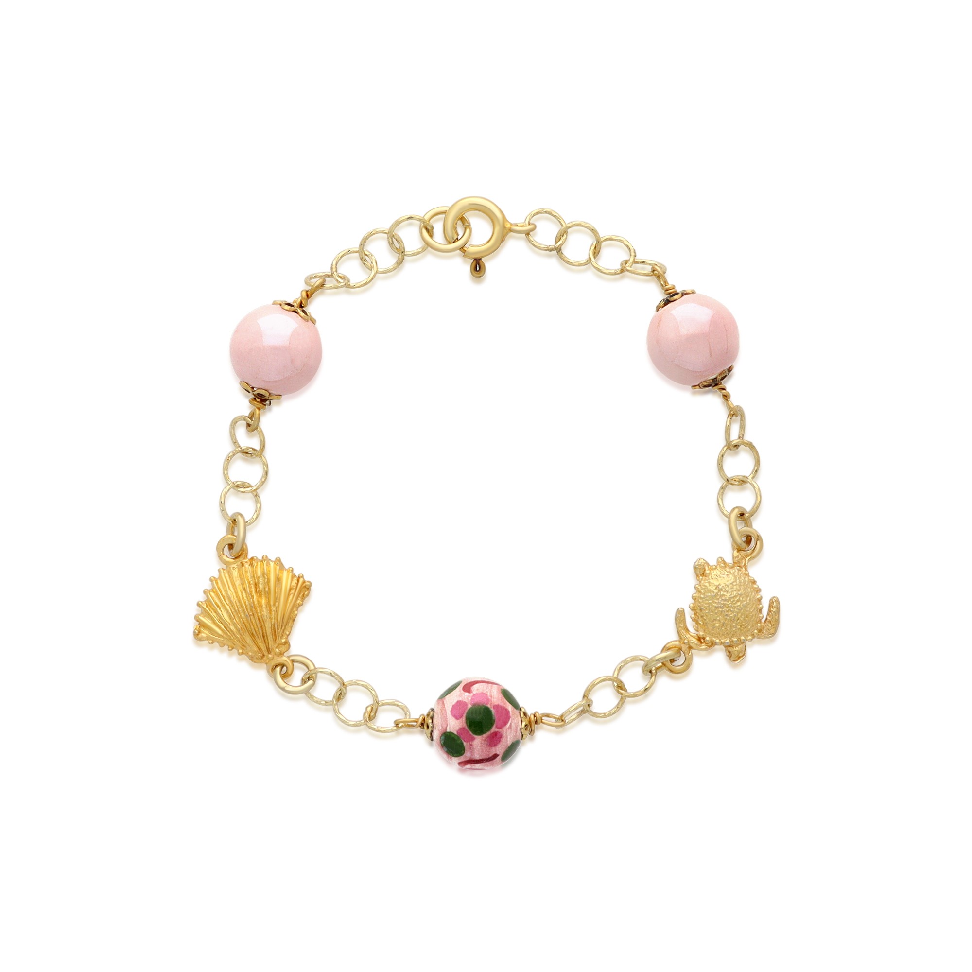 Bracciale Shana in argento e ceramica - LE PERLE DI CALTAGIRONE