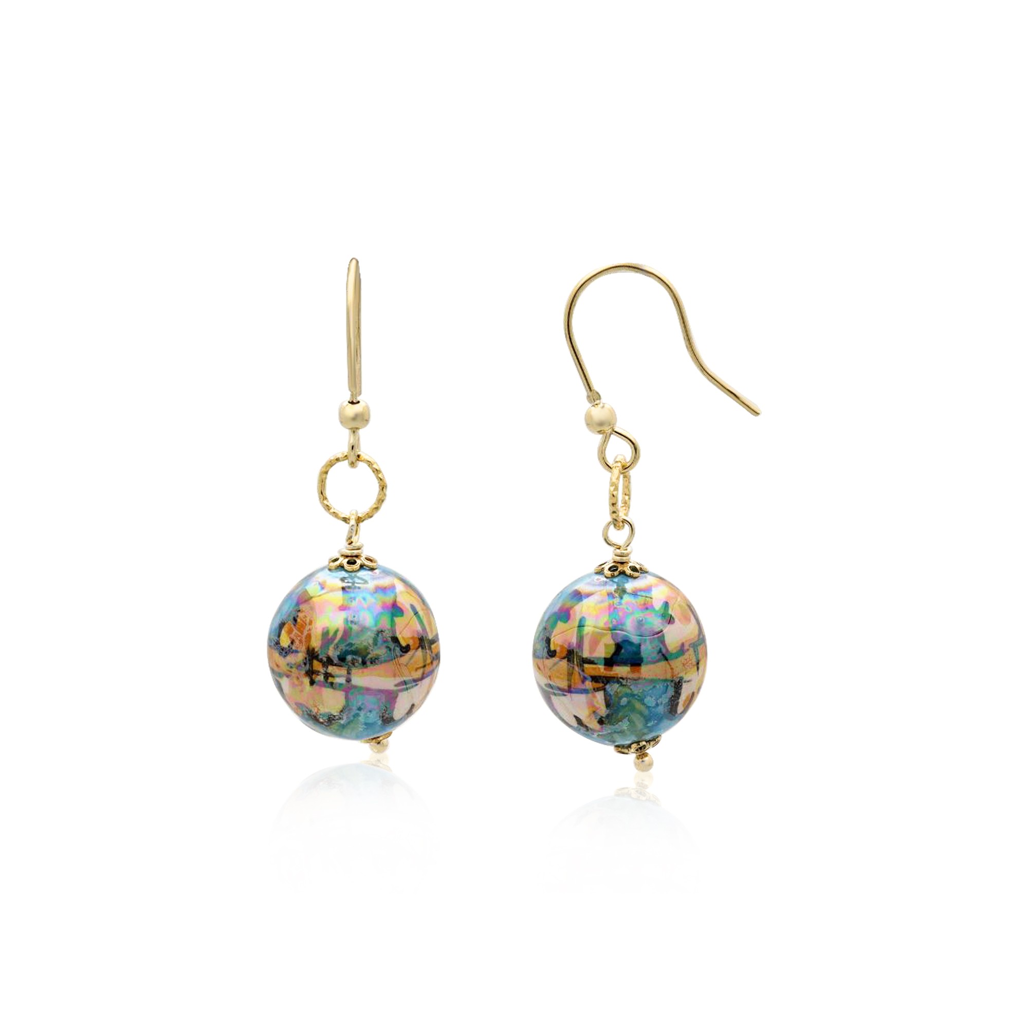 Orecchini Aalina in argento e ceramica - LE PERLE DI CALTAGIRONE