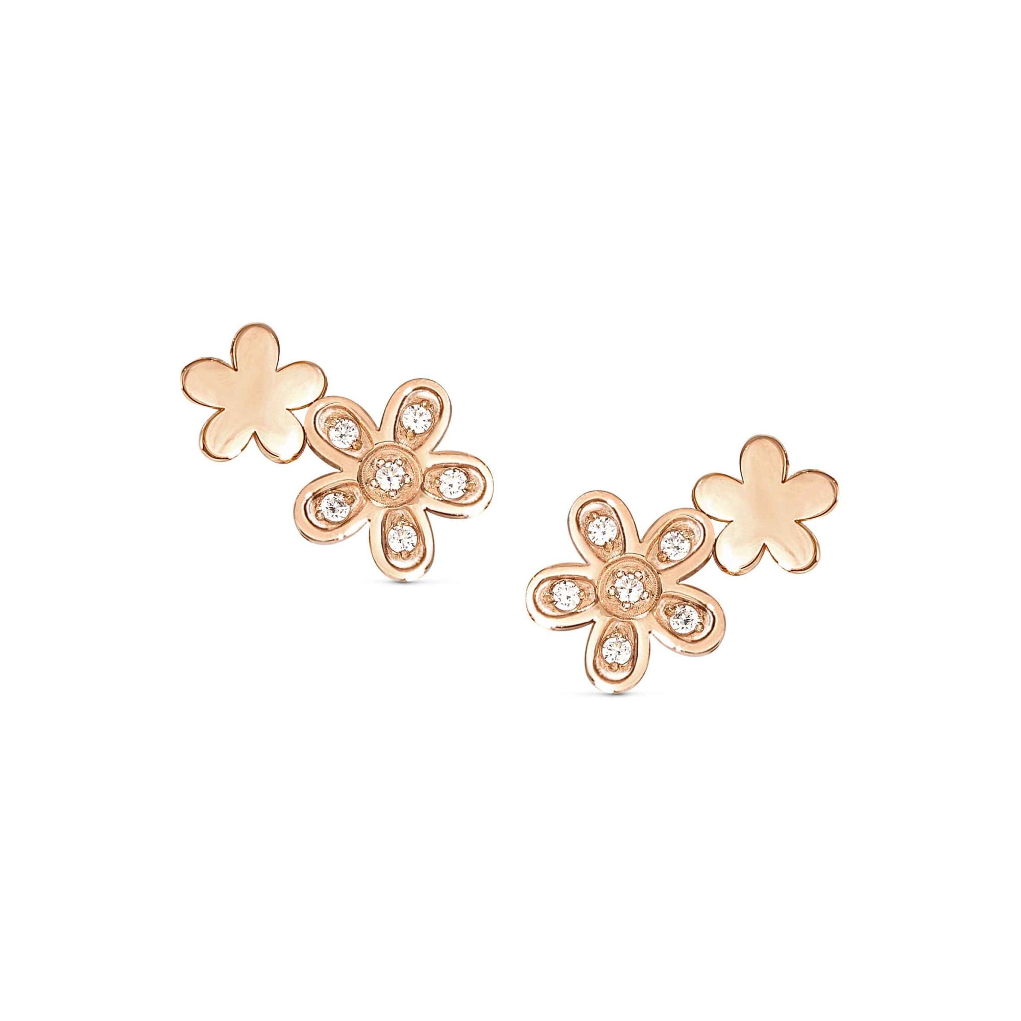 Pendientes Miss Trendy flor en acero rosa - NOMINATION