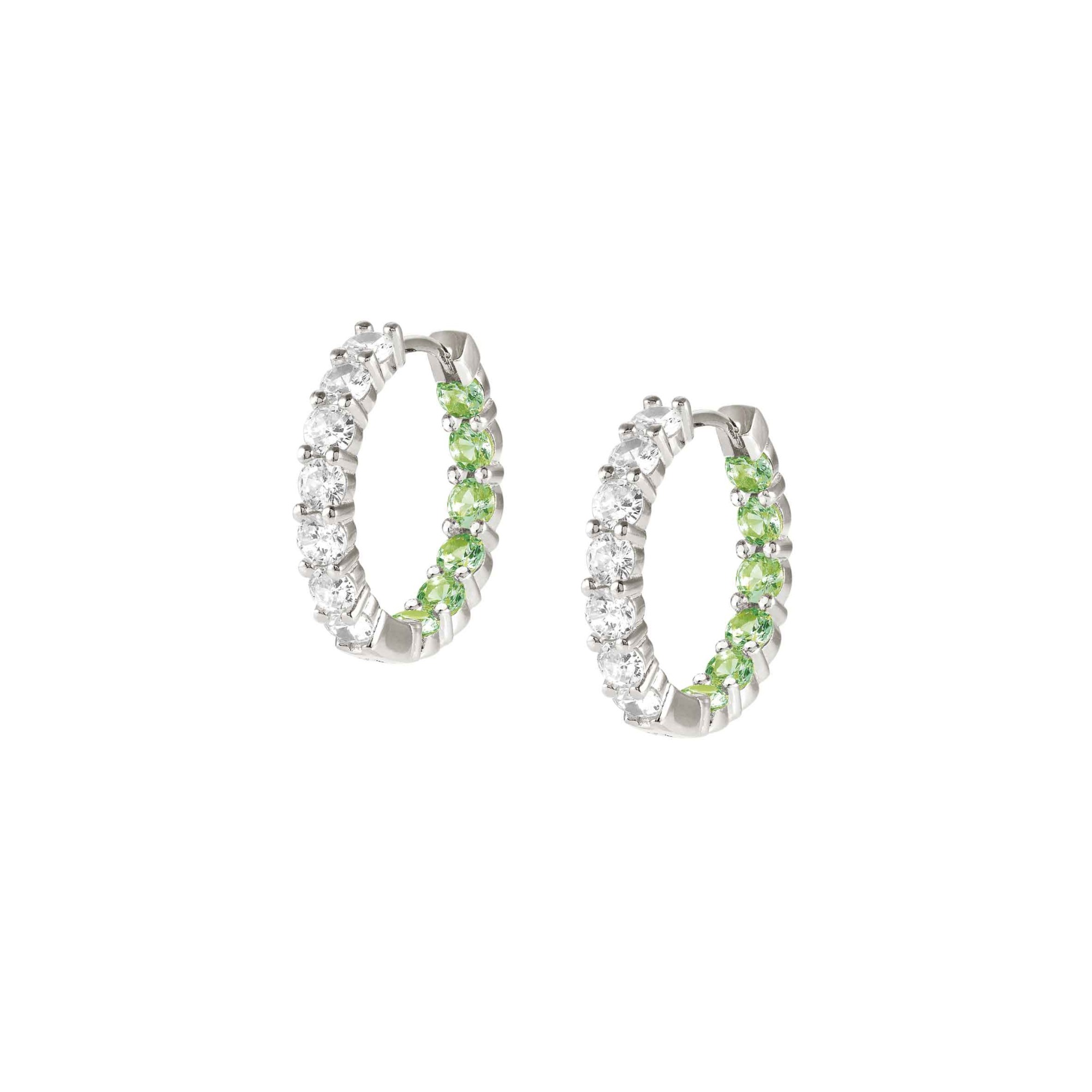 Pendientes Chic&Charm en plata y circonitas verdes - NOMINATION