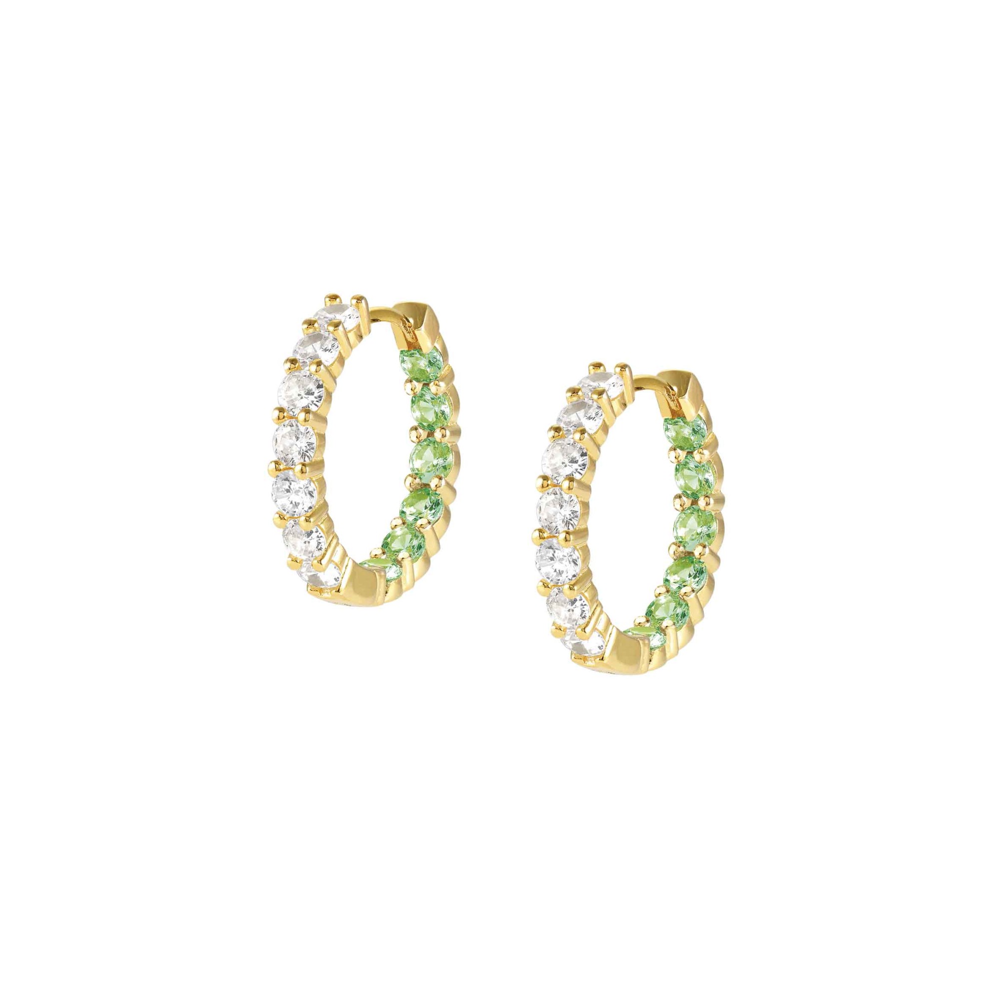 Pendientes Chic&Charm en plata y circonitas verdes - NOMINATION
