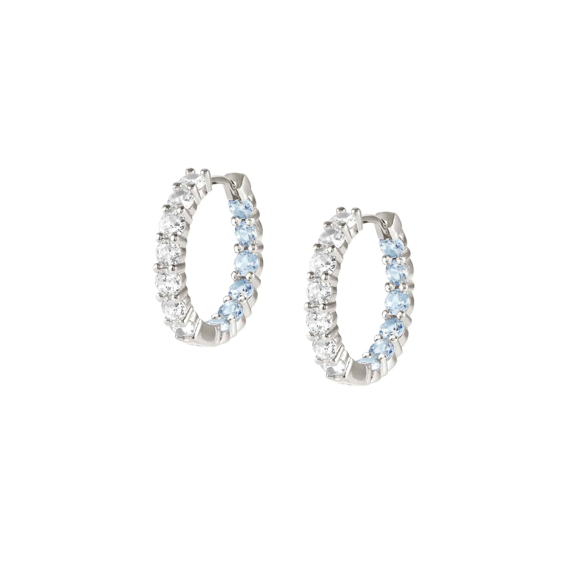 Pendientes Chic&Charm en plata y circonitas azules - NOMINATION