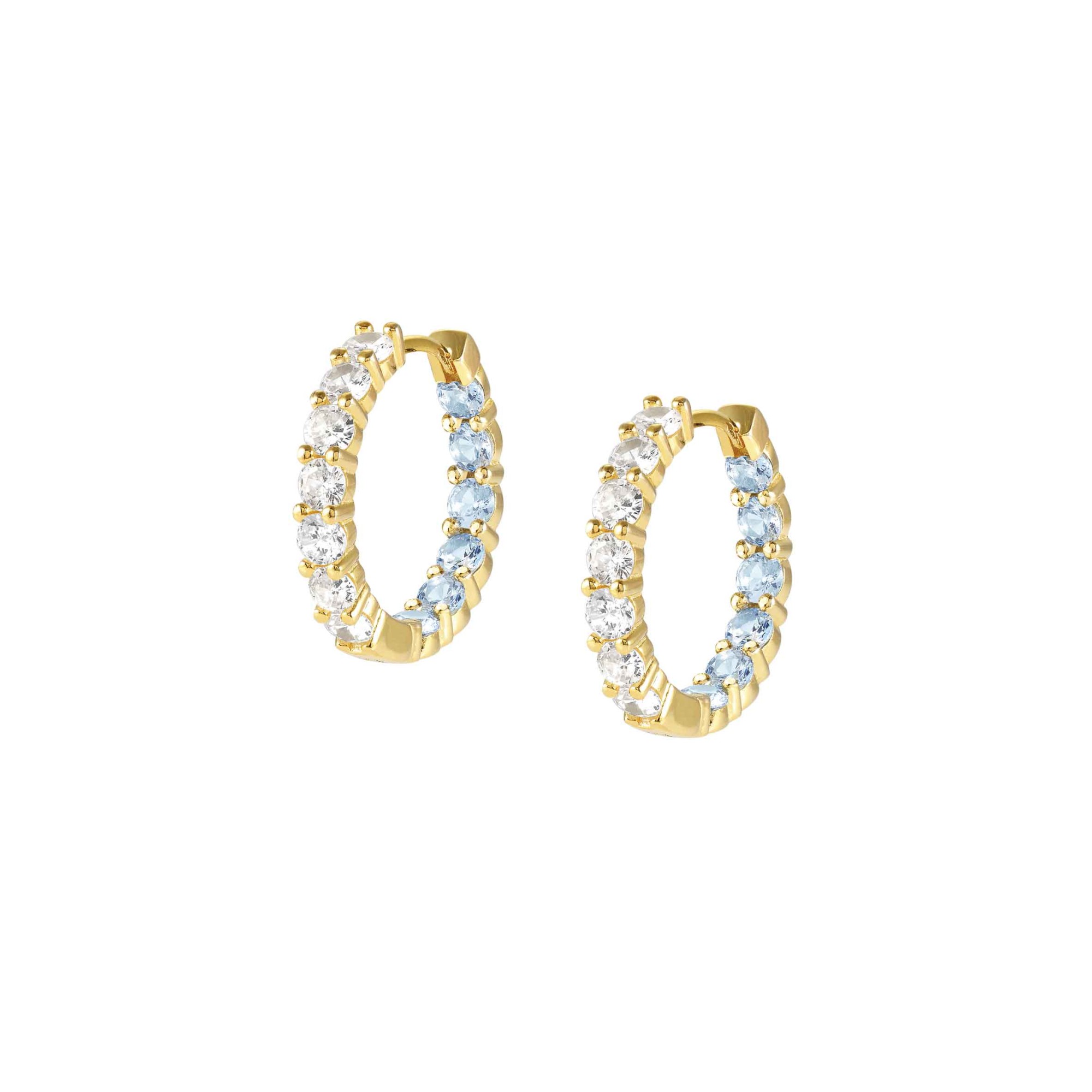Pendientes Chic&Charm en plata y circonitas azules - NOMINATION