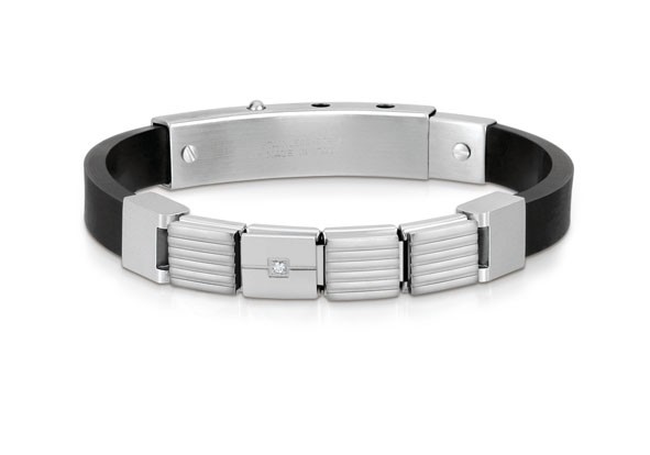 Bracciale Ikons in acciaio e caucci&ugrave; - NOMINATION