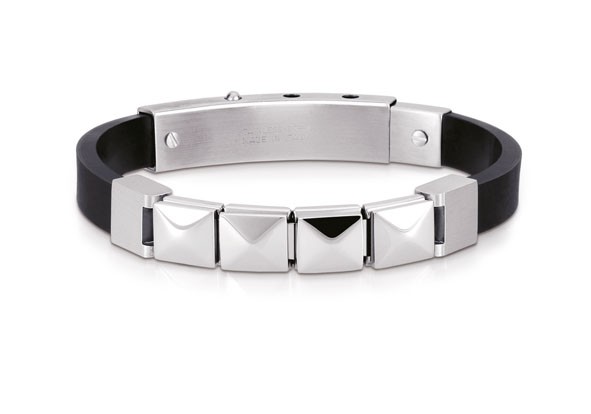 Bracciale Ikons in acciaio e caucci&ugrave; - NOMINATION