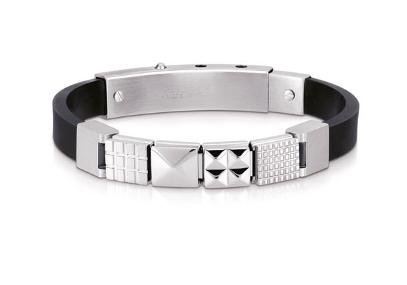 Bracciale Ikons in acciaio e caucci&ugrave; - NOMINATION