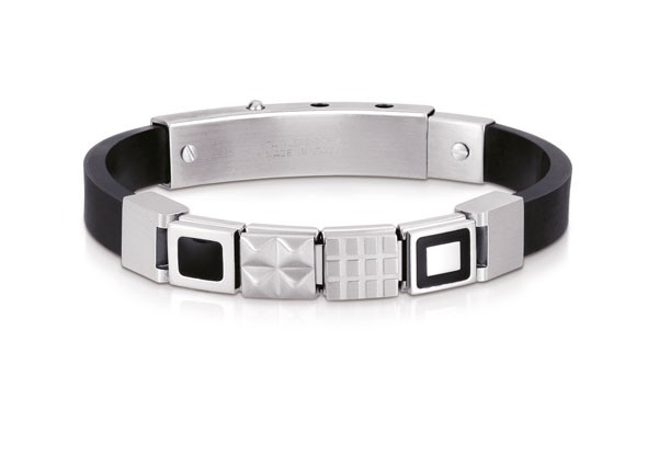 Bracciale Ikons in acciaio e caucci&ugrave; - NOMINATION
