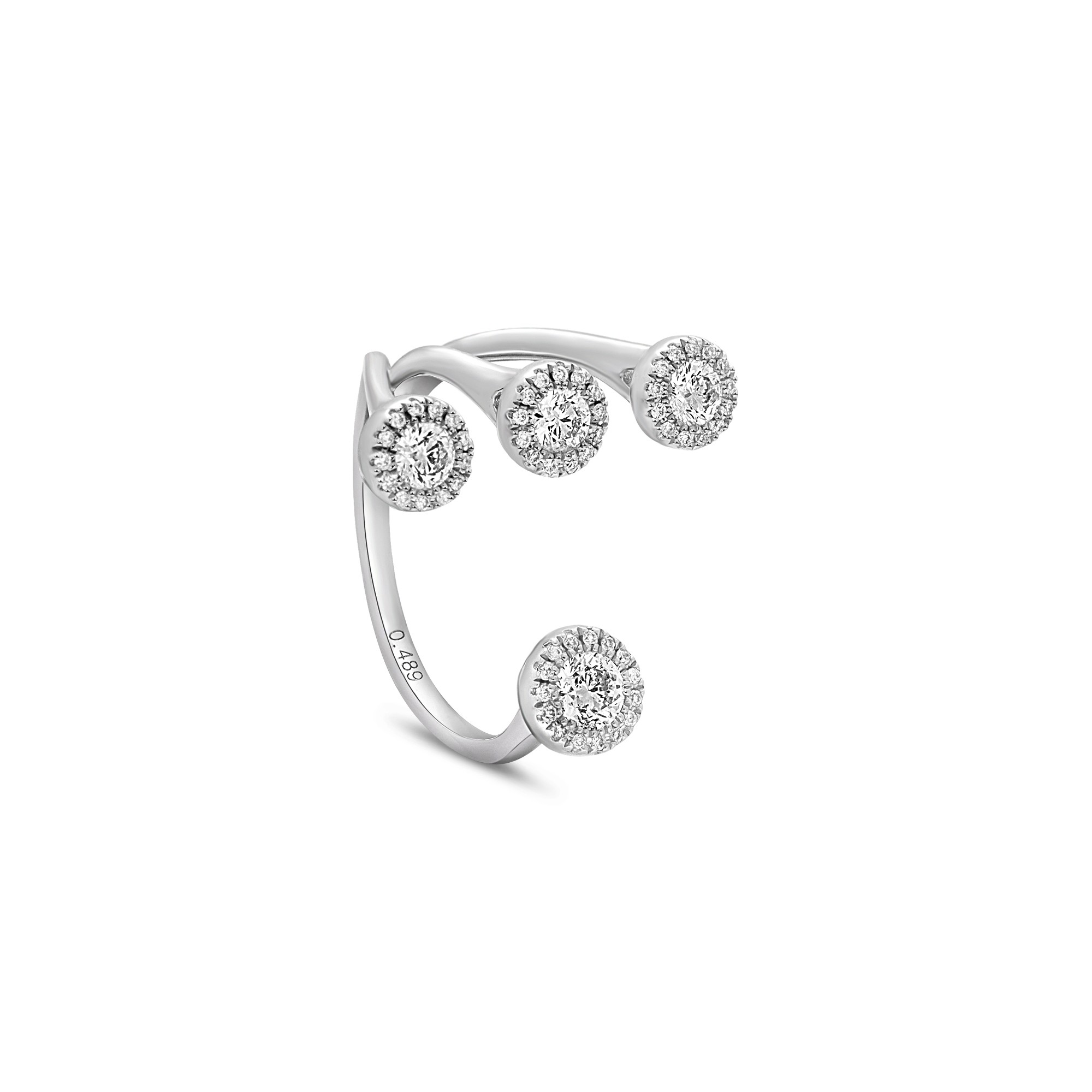 18 kt white gold ring diamonds 0.49 ct size 13 Alfieri & St. John - ALFIERI & ST. JOHN