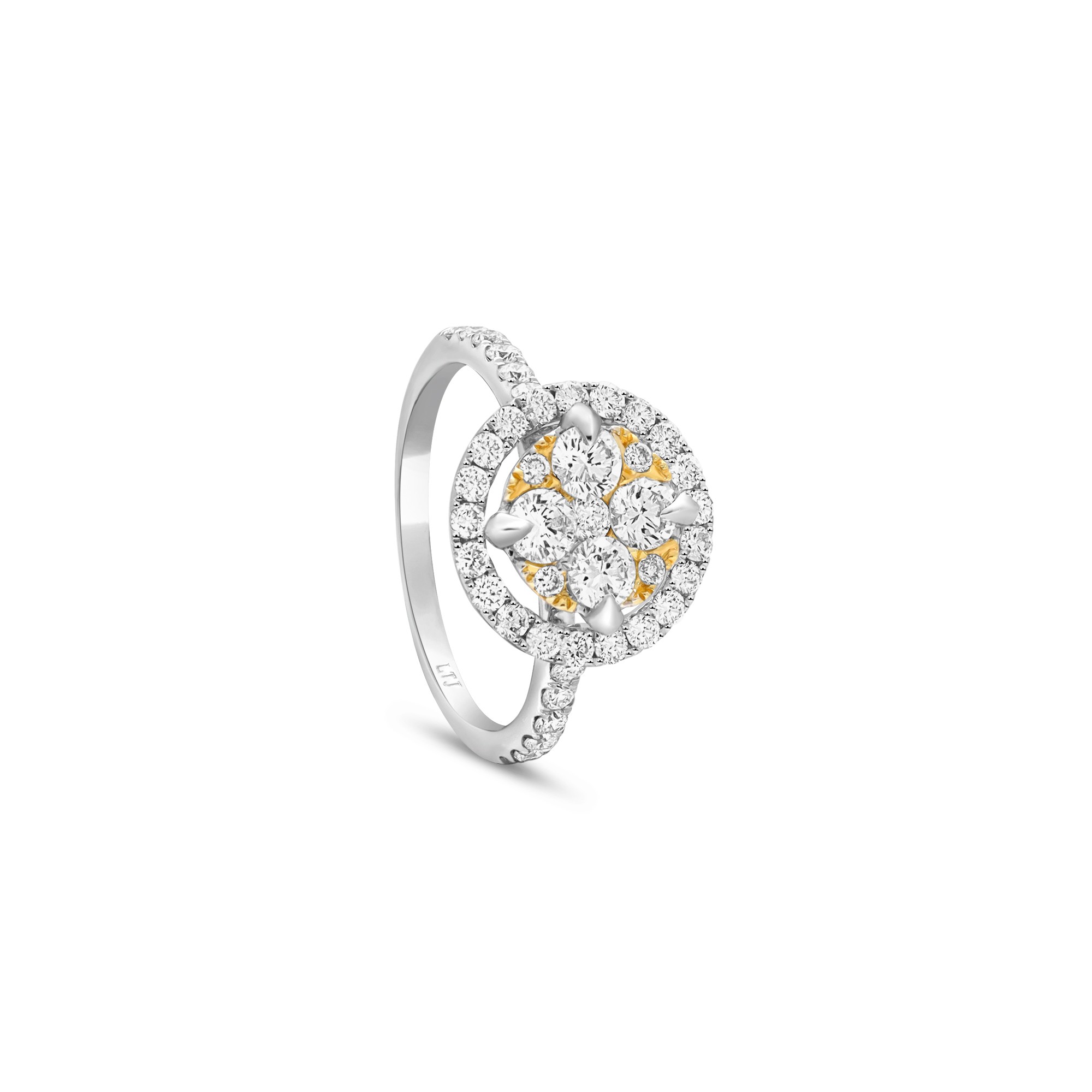 Pav&eacute; ring 18kt white gold diamonds 0.7 ct size 15 Alfieri & St. John - ALFIERI & ST. JOHN