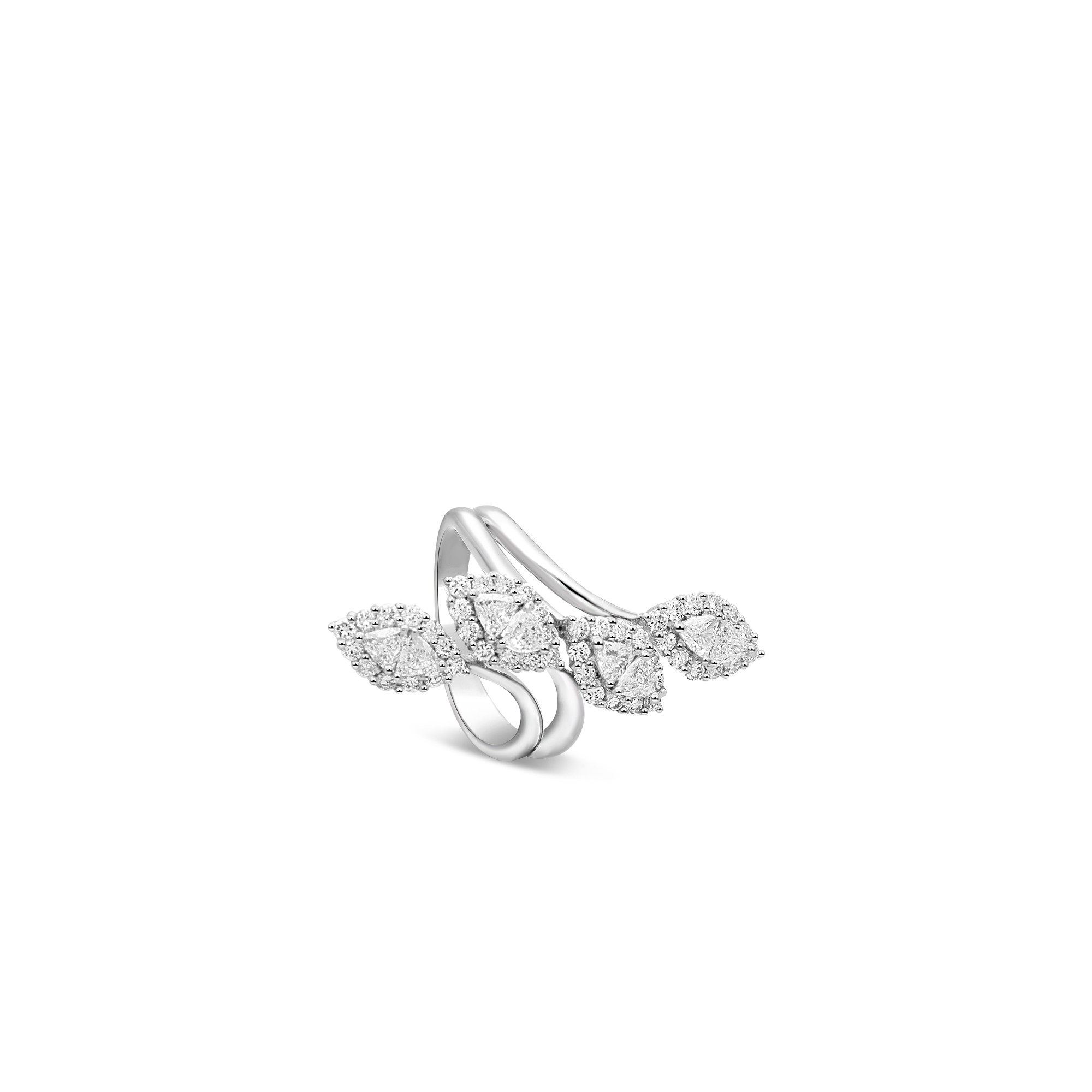 Ring 18kt white gold diamonds 3.18 ct size 13 Alfieri & St. John - ALFIERI & ST. JOHN