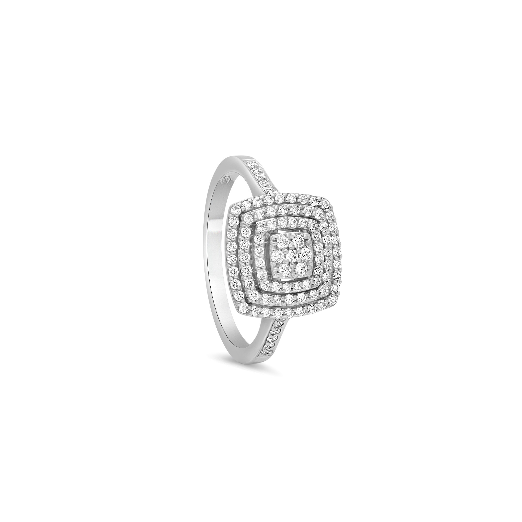 Pav&eacute; ring 18kt white gold diamonds 0.8 ct size 16 Alfieri & St. John - ALFIERI & ST. JOHN