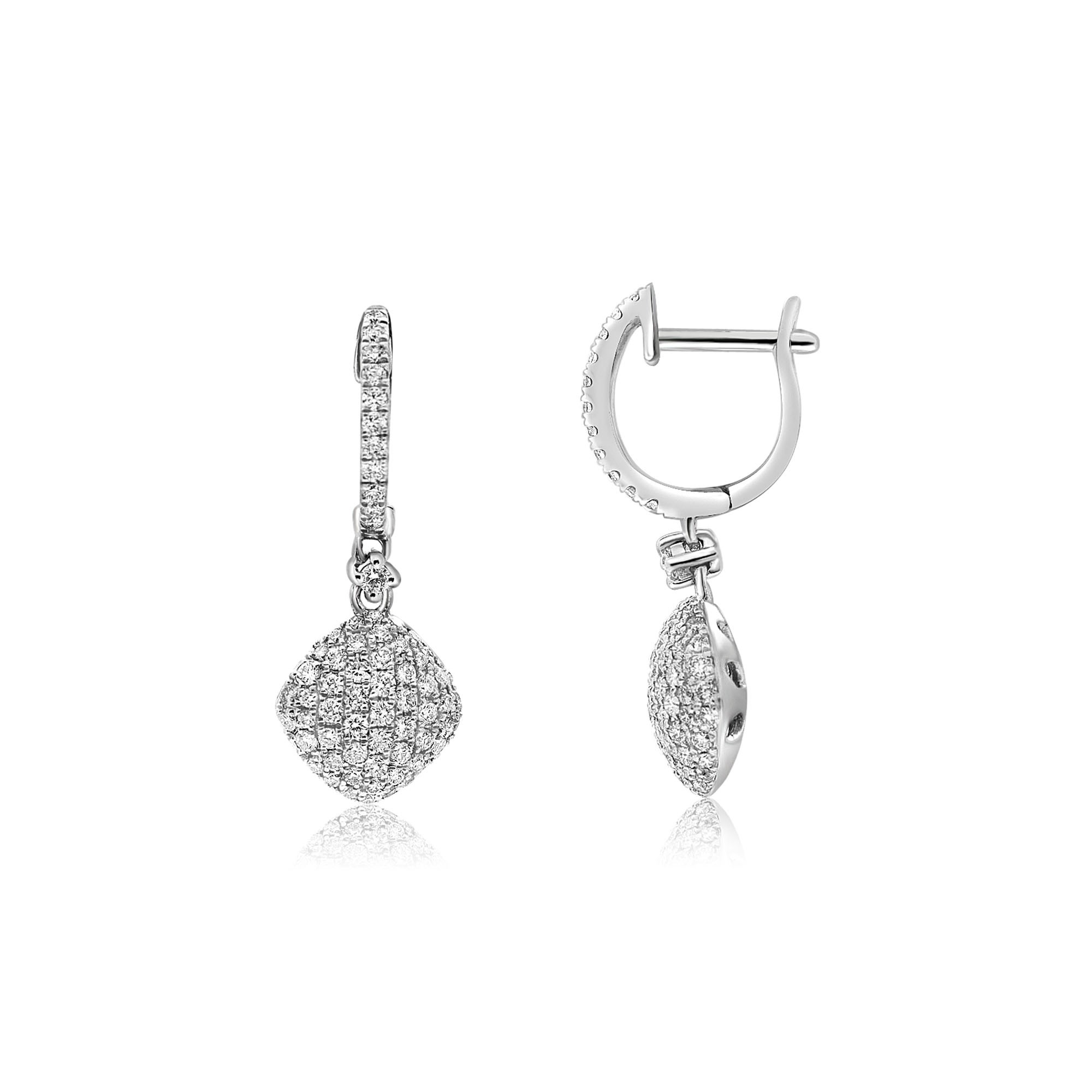 Earrings 18kt white gold diamonds 0.81ct ALFIERI & ST. JOHN - ALFIERI & ST. JOHN