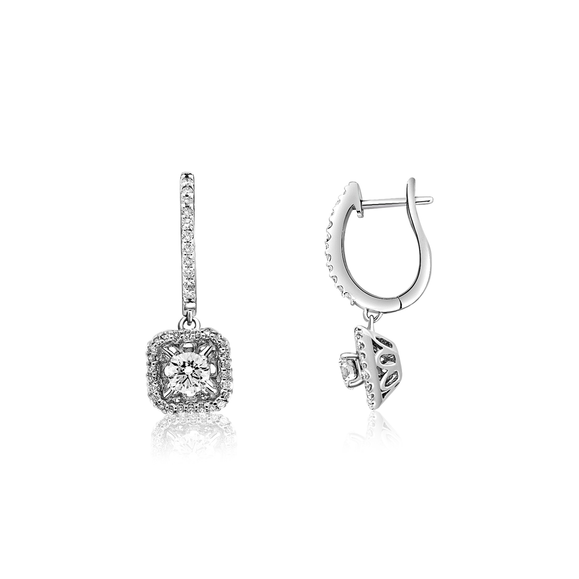 Earrings 18kt white gold diamonds 0.7ct ALFIERI & ST. JOHN - ALFIERI & ST. JOHN