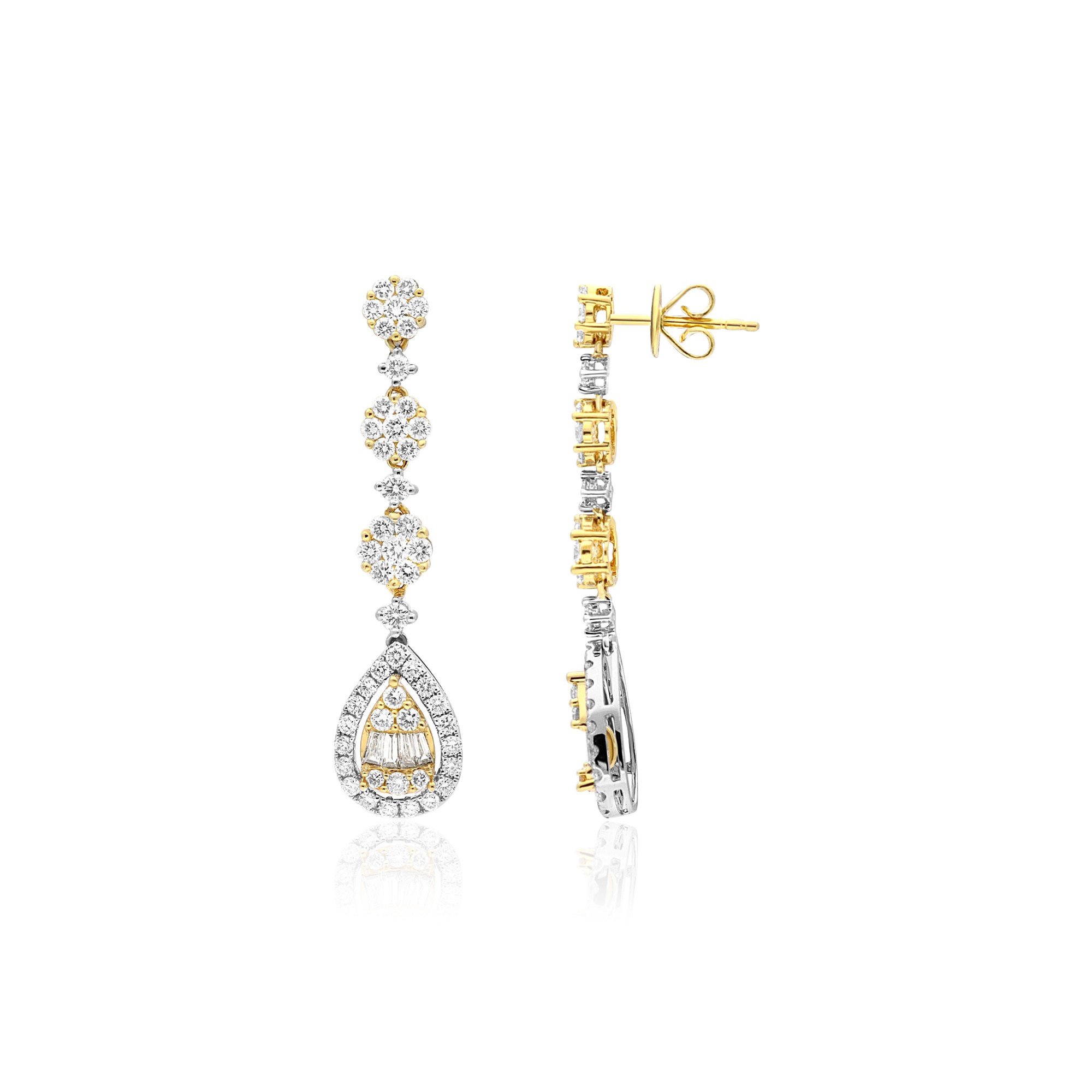 Orecchini pendenti oro giallo 18kt diamanti 1,91ct ALFIERI & ST. JOHN - ALFIERI & ST. JOHN