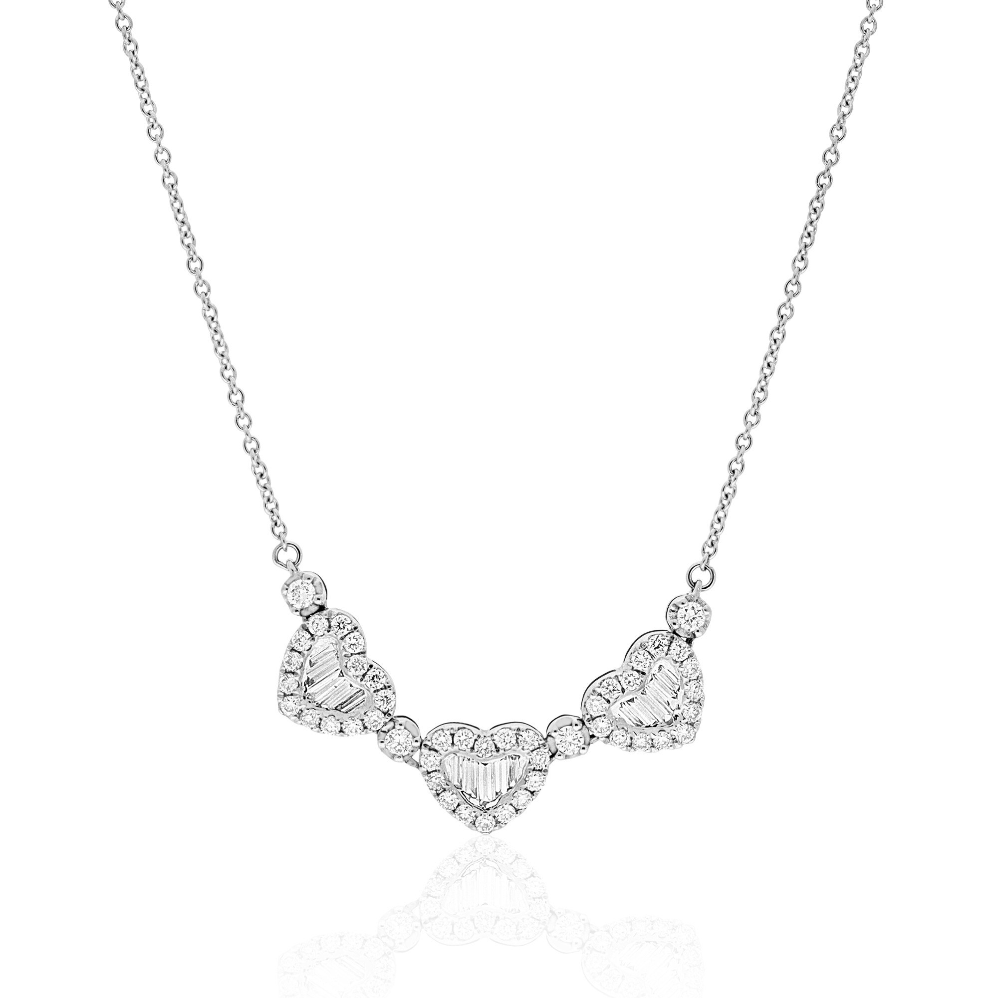 Collar coraz&oacute;n oro blanco 18kt diamantes 0,62ct Alfieri & St. John - ALFIERI & ST. JOHN