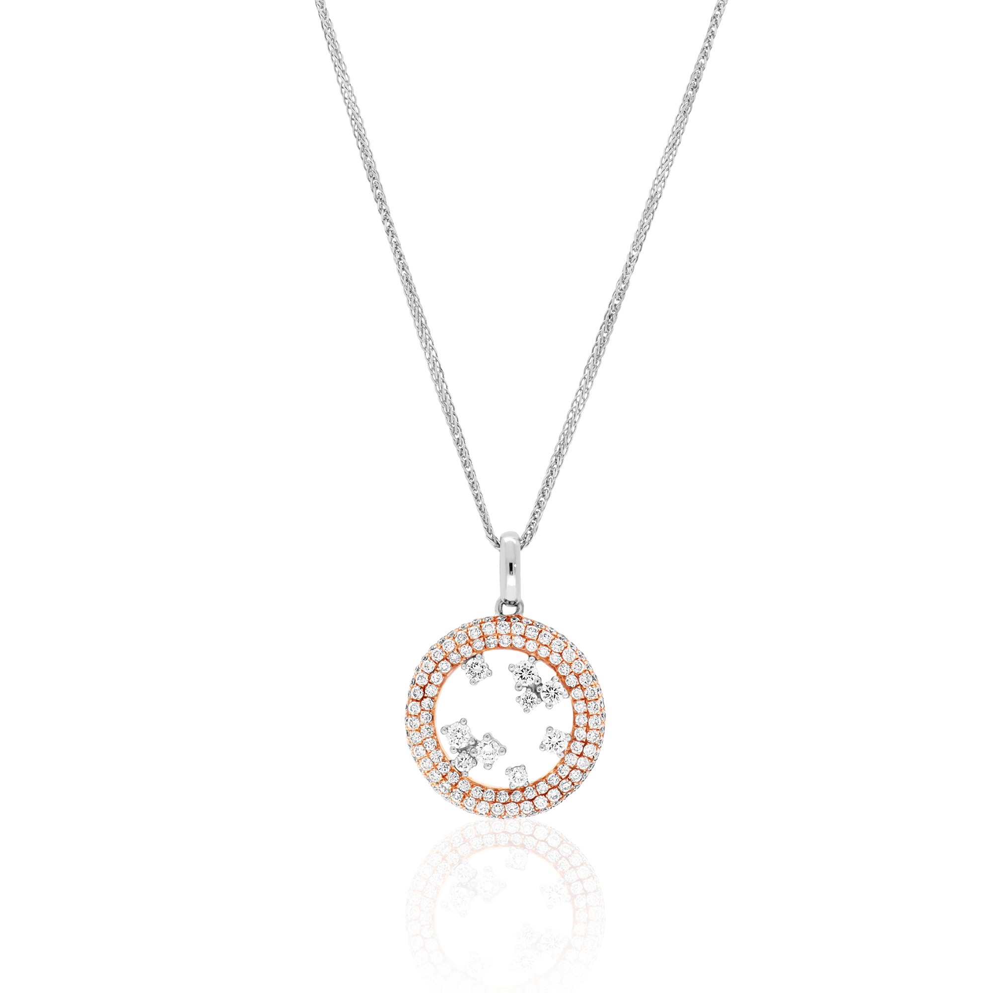 Collar oro blanco 18kt colgante diamantes 0,60ct Alfieri & St. John - ALFIERI & ST. JOHN