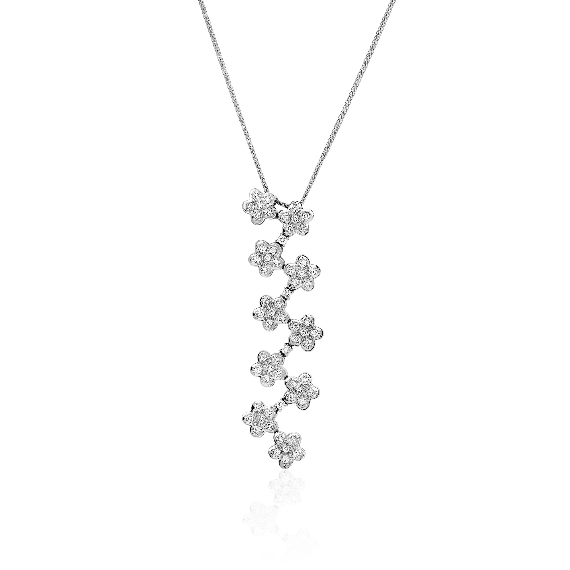 Collar oro blanco 18kt colgante diamantes 0,46ct Alfieri & St. John - ALFIERI & ST. JOHN