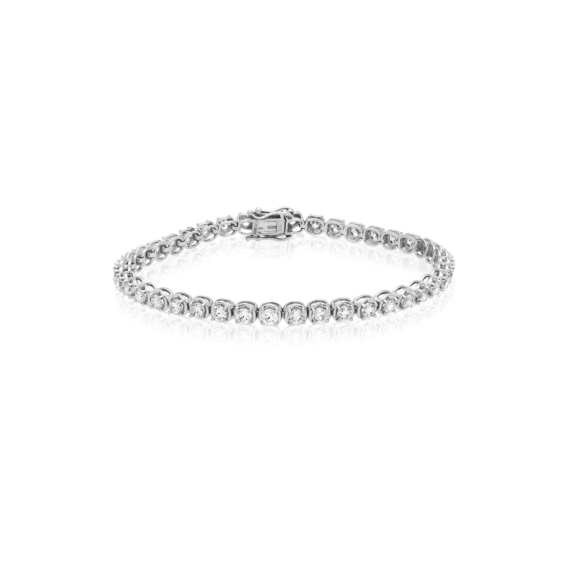 Tennis bracelet in 9 kt white gold with 4.02 ct diamonds Luxury Milano - LUXURY MILANO