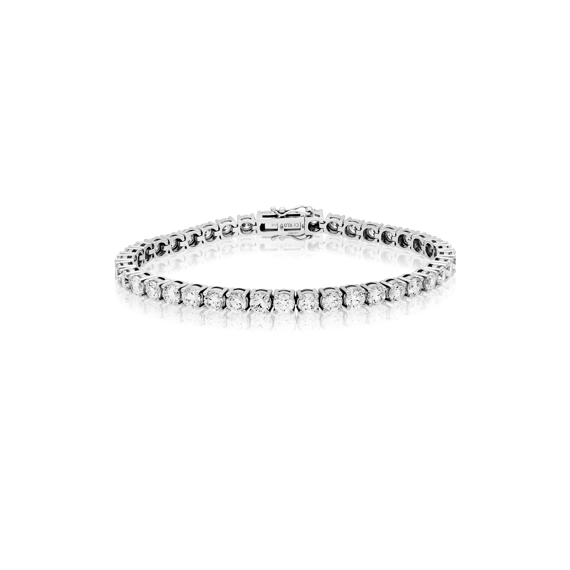 Tennis bracelet in 9 kt white gold with 10.04 ct diamonds Luxury Milano - LUXURY MILANO