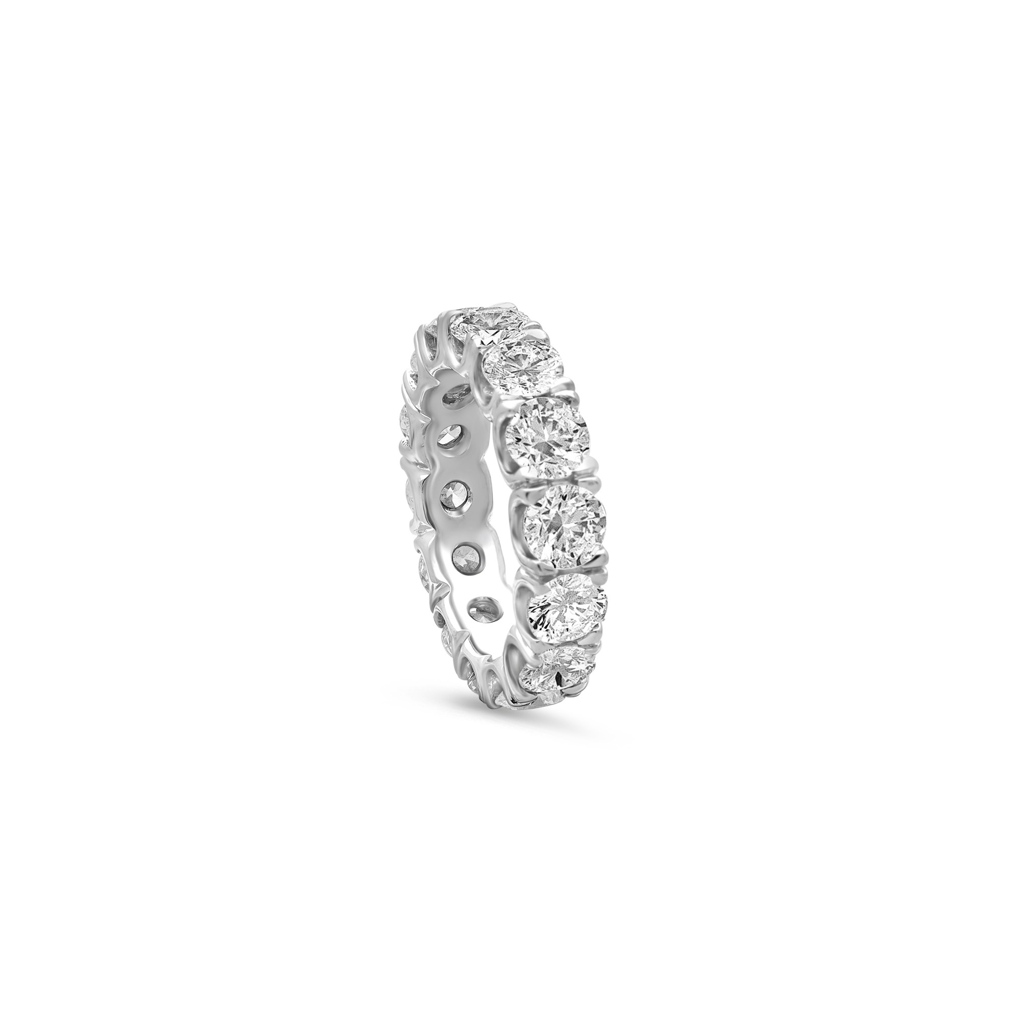 Eternity ring in white gold with 5.67 ct diamonds size 14 Alfieri & St. John - ALFIERI & ST. JOHN