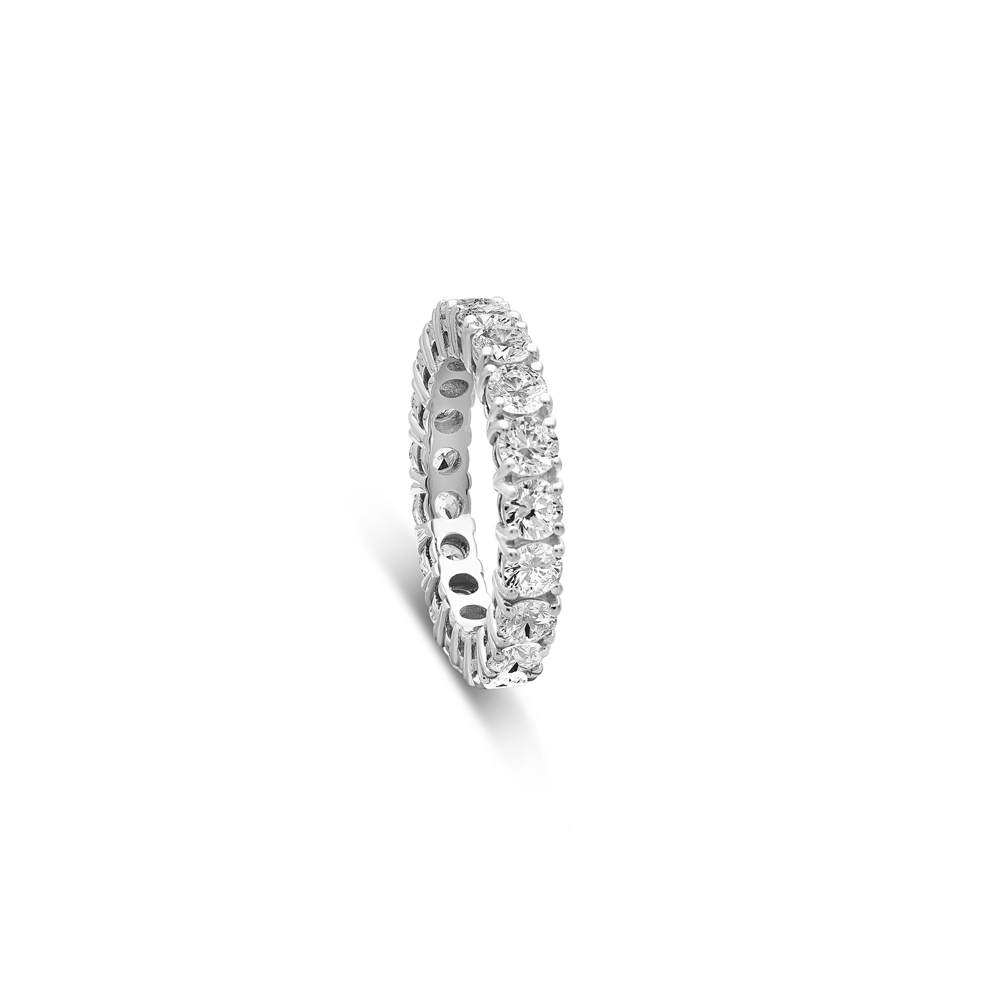 Eternity ring in white gold with 3.07 ct diamonds size 12 Alfieri & St. John - ALFIERI & ST. JOHN