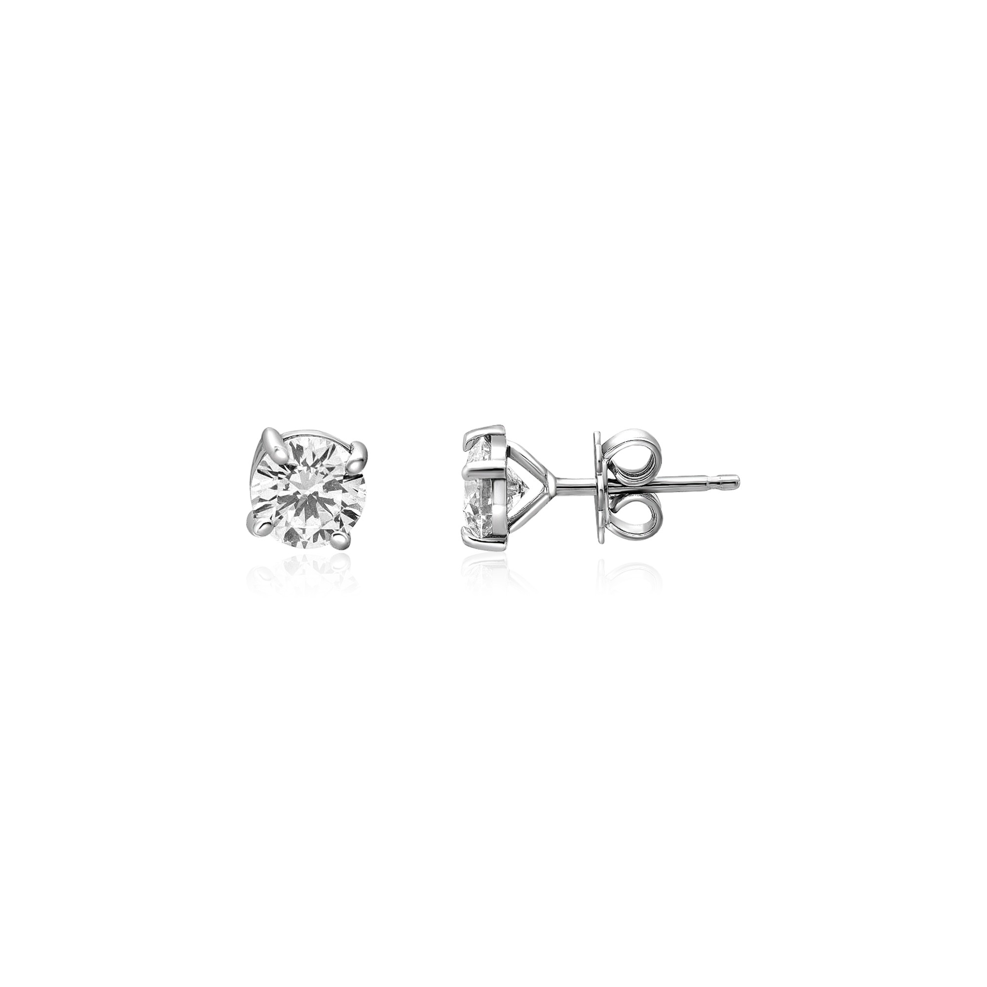 White gold stud earrings with 2.02 ct diamonds Alfieri & St. John - ALFIERI & ST. JOHN