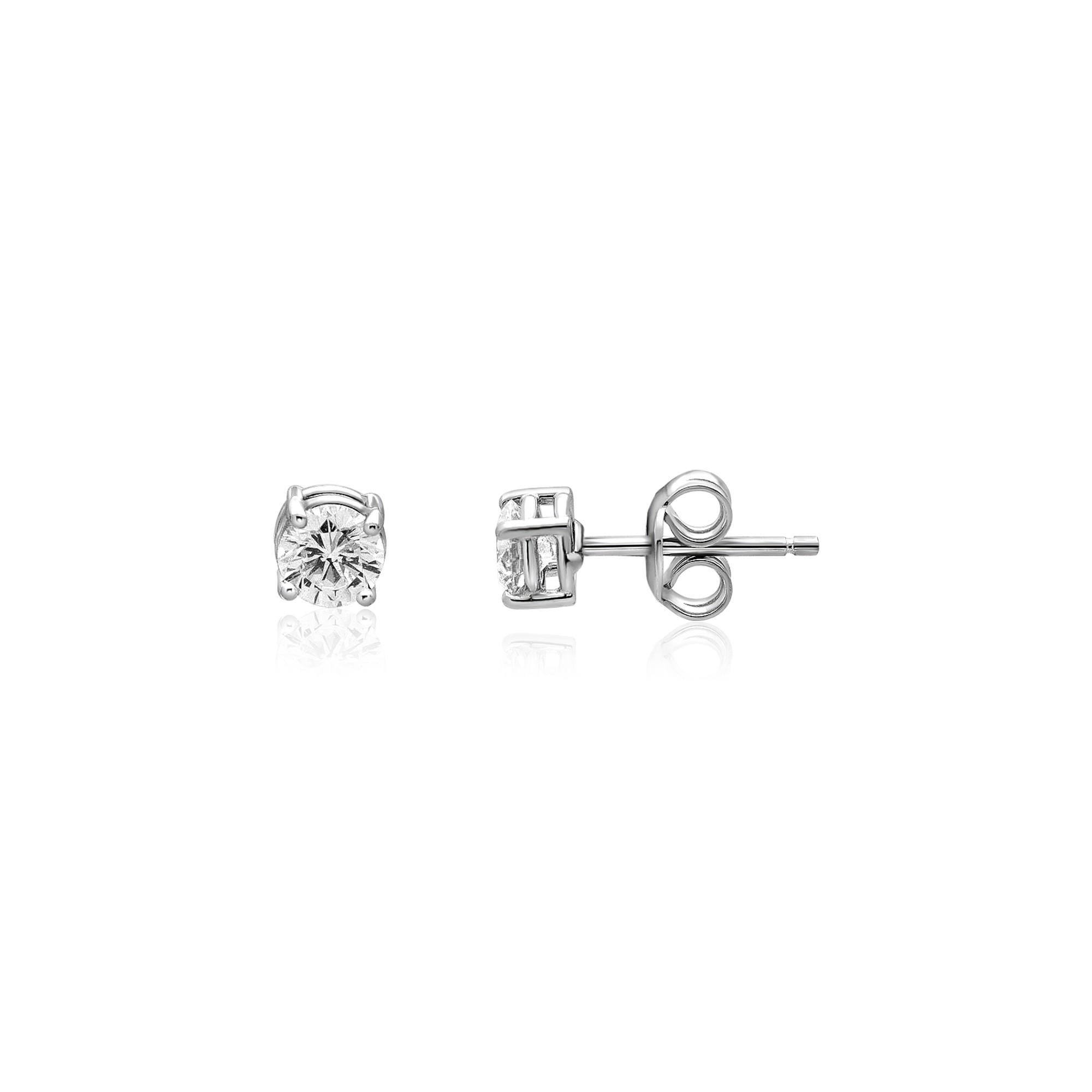White gold stud earrings with diamonds 0.83 ct Classico Alfieri & St. John - ALFIERI & ST. JOHN