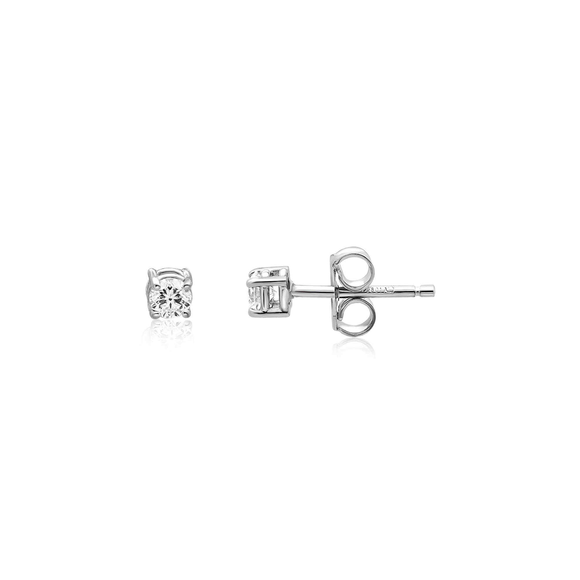 ORECCHINI PUNTO LUCE IN ORO BIANCO CON DIAMANTI CT 0,31 COLORE G PUREZZA SI1 - ALFIERI & ST. JOHN