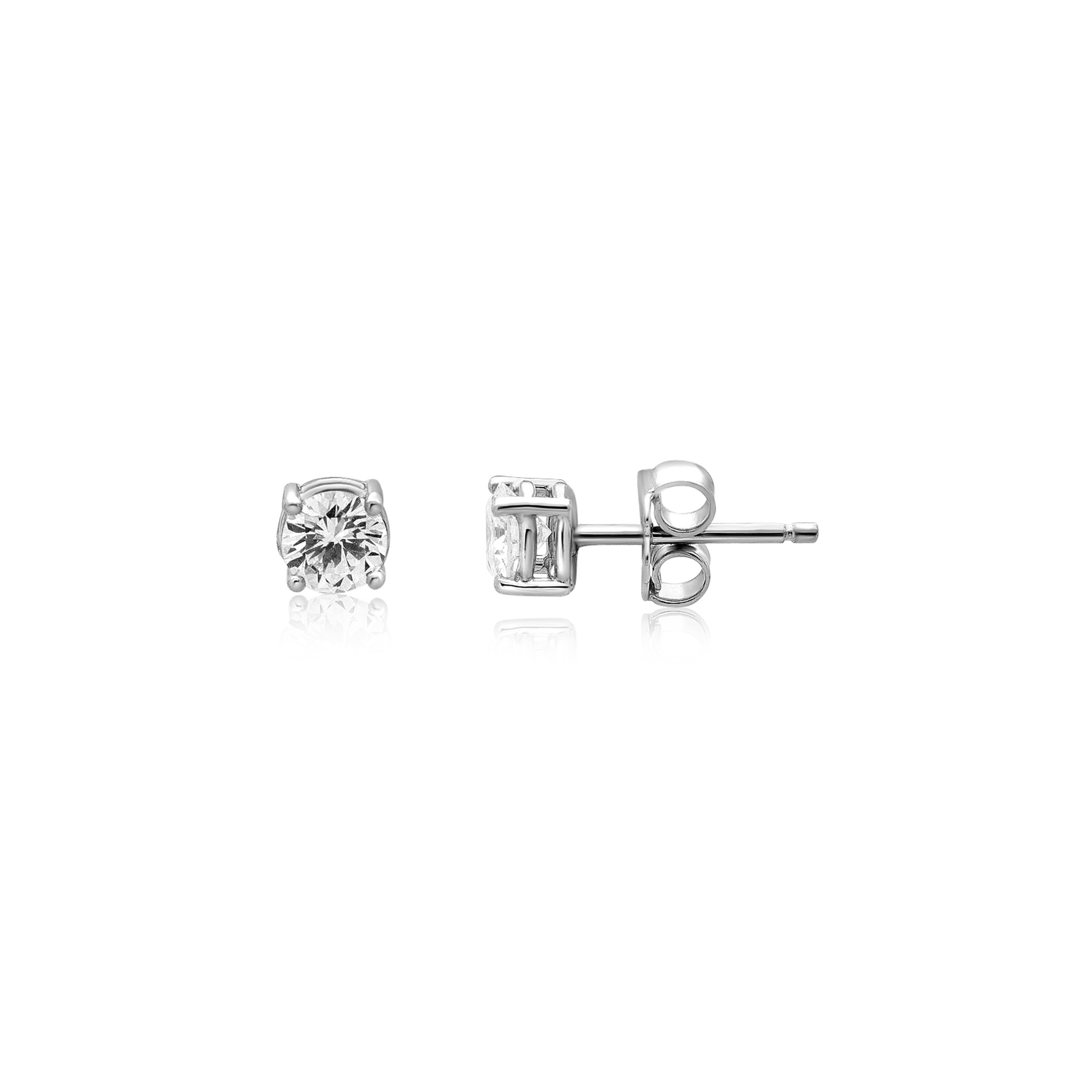 White gold stud earrings with diamonds 0.76 ct Classico Alfieri & St. John - ALFIERI & ST. JOHN