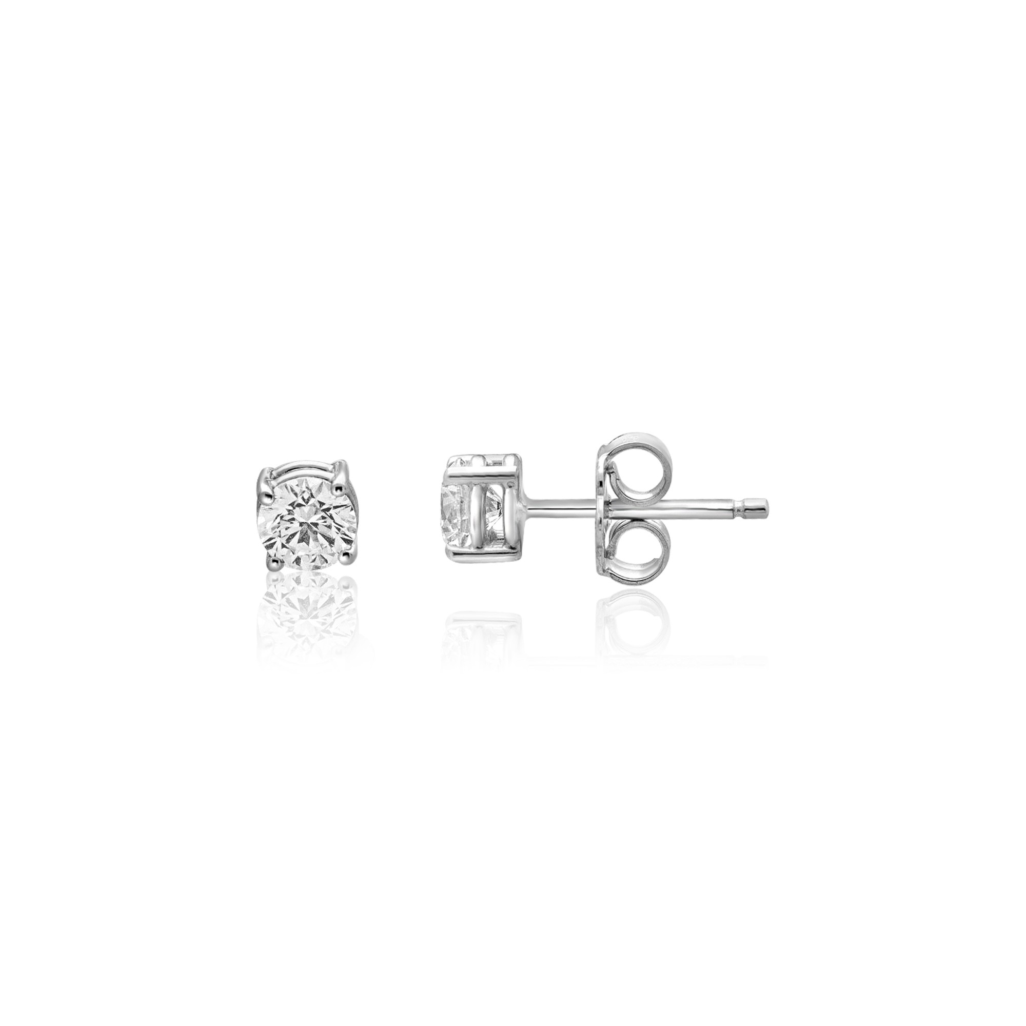 White gold diamond stud earrings 0.77 ct Classico Alfieri & St. John - ALFIERI & ST. JOHN