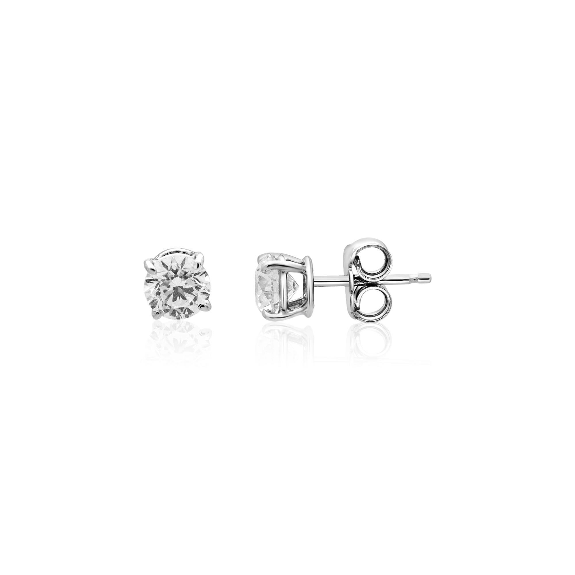 White gold diamond stud earrings 1.82 ct Classico Alfieri & St. John - ALFIERI & ST. JOHN