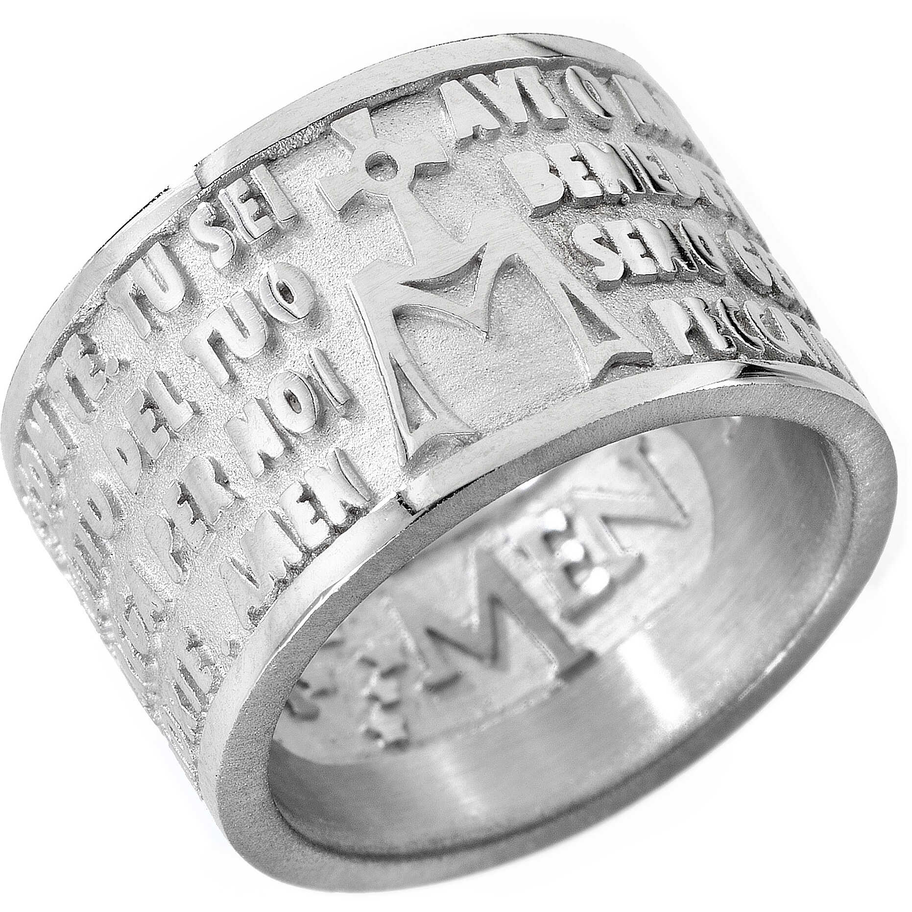 Silver ring Ave Maria - AMEN