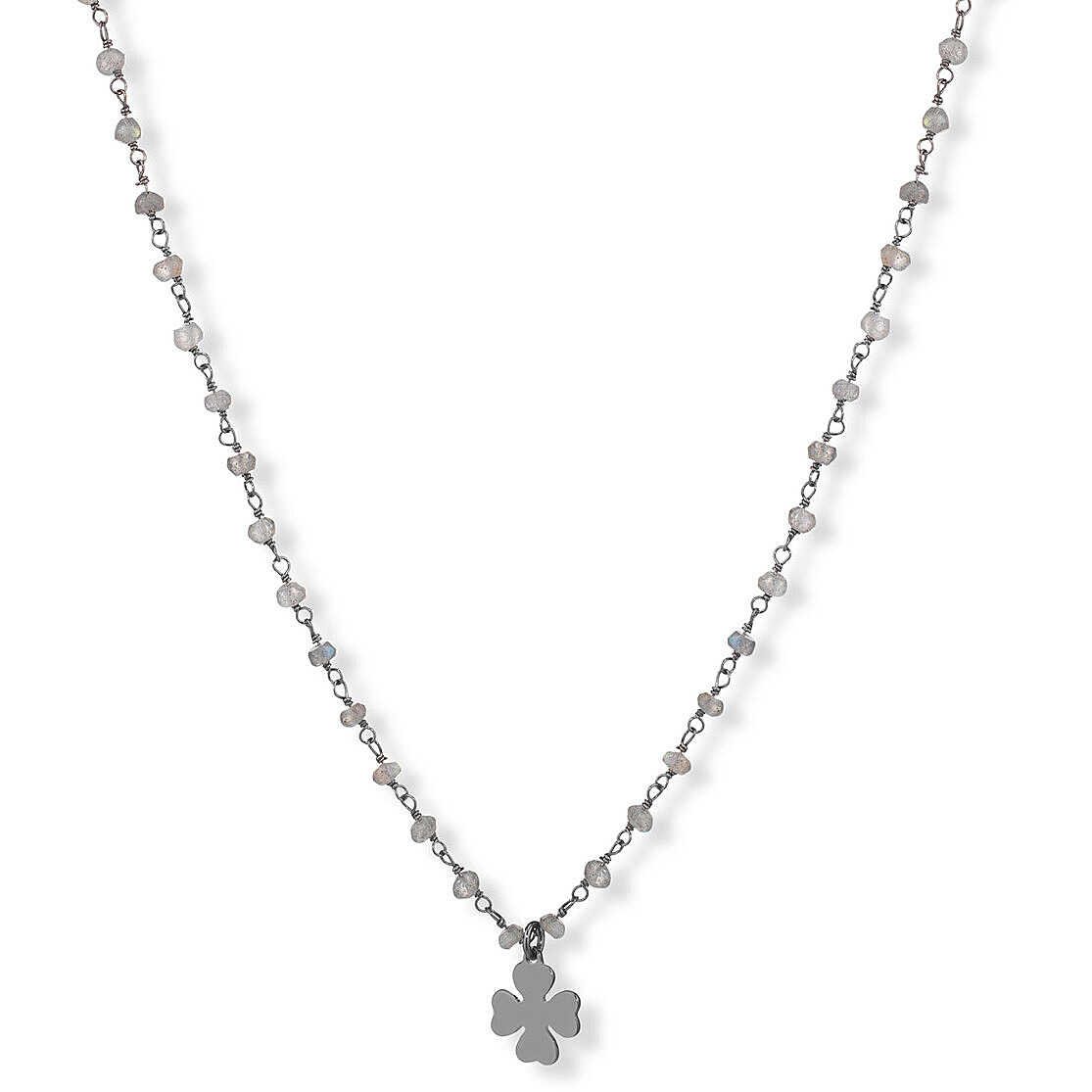 Collana in argento con labradorite Romance - AMEN