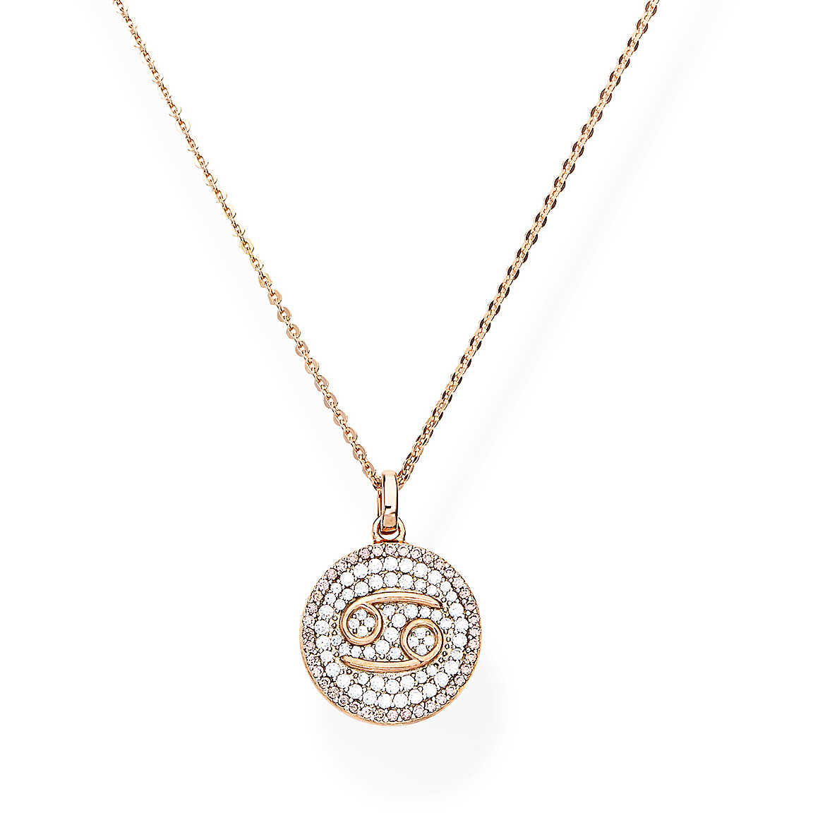 Collana in argento con zirconi Segni Zodiacali - AMEN