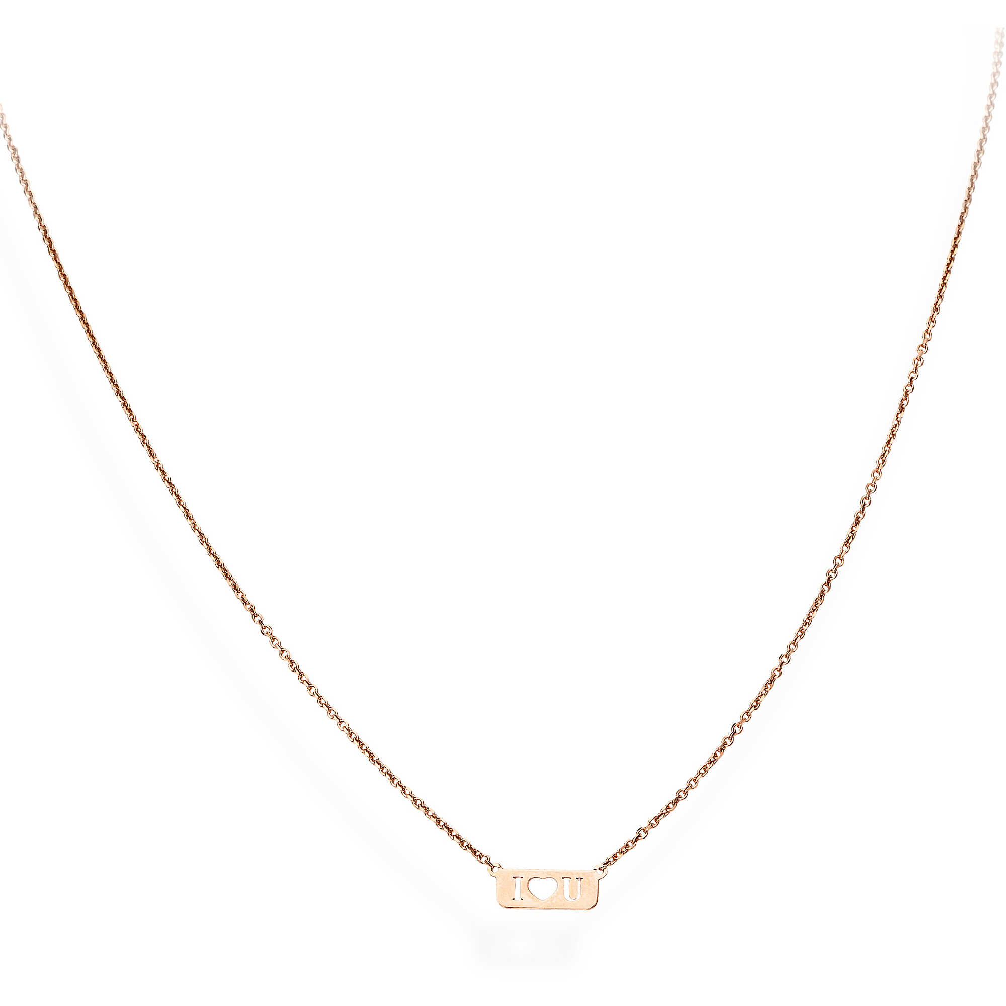 Rose silver necklace Ti Amo - AMEN