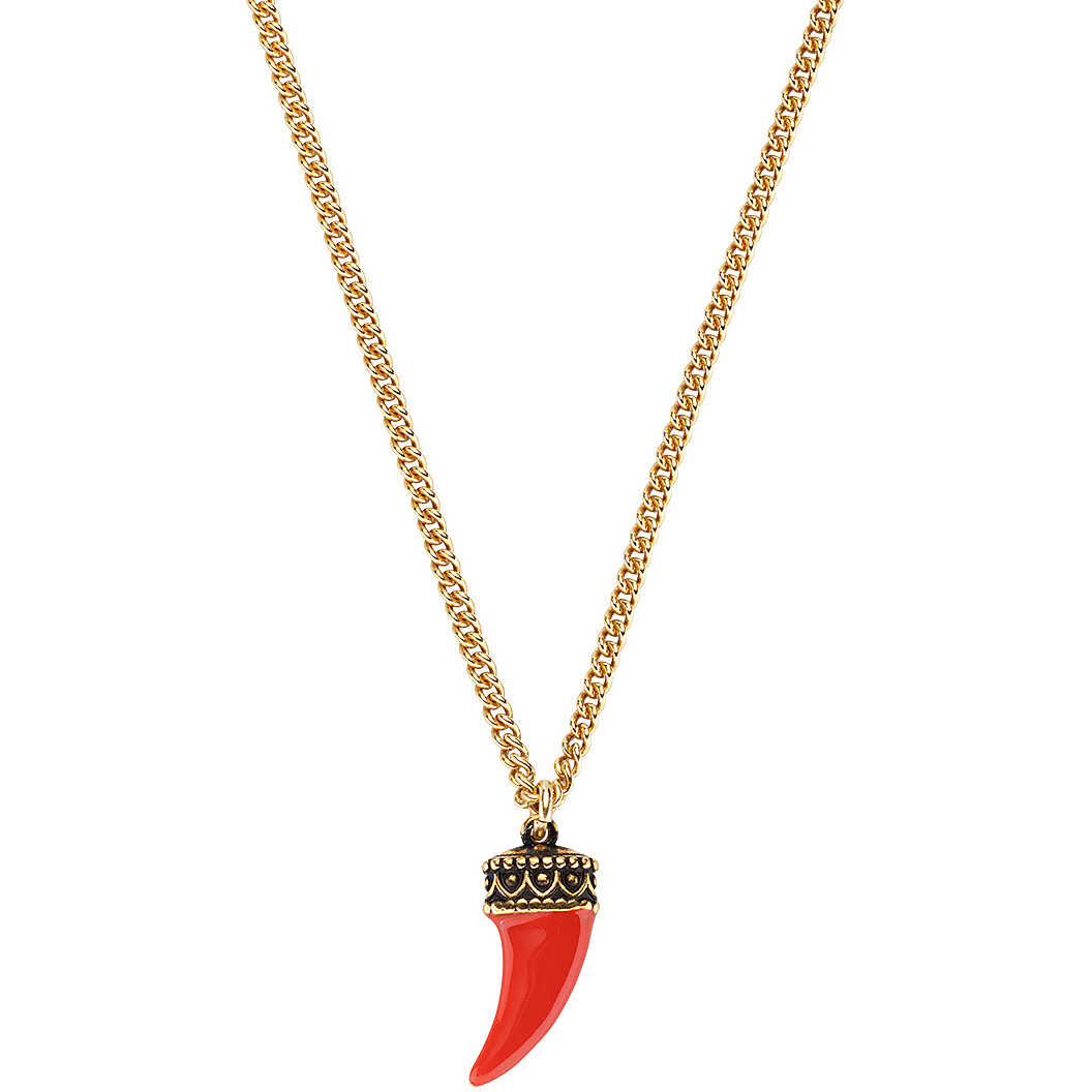 Collana in argento dorato con pendente peperoncino - AMEN