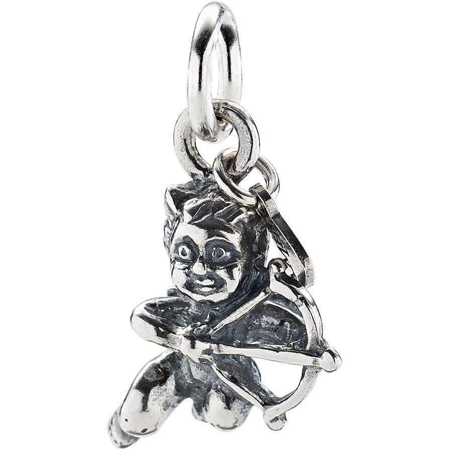 Angel-shaped silver charm - AMEN
