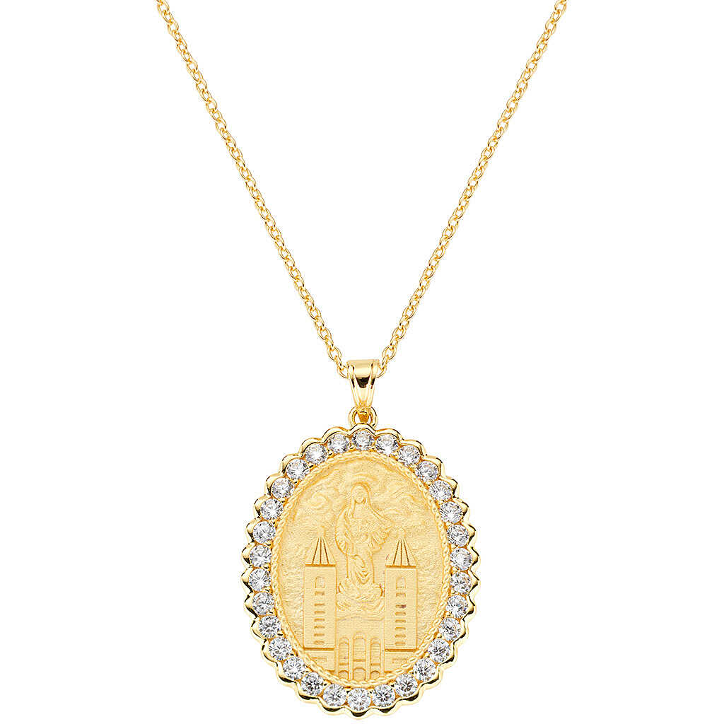 Collana in argento con zirconi bianchi Sacro - AMEN